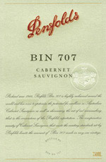 South Australia Penfolds Wines Bin 707 Cabernet Sauvignon