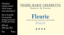 Fleurie Poncié Domaine du Vissoux - P-M. Chermette