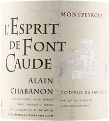 Coteaux du Languedoc - Montpeyroux Alain Chabanon (Domaine) L'Esprit de Font Caude