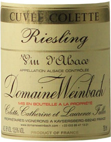 Alsace  Riesling Cuvée Colette