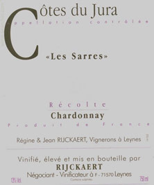 Côtes du Jura Chardonnay  Les Sarres Rijckaert (Domaine)