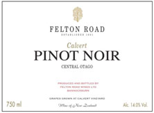 Central Otago Felton Road Calvert Pinot Noir