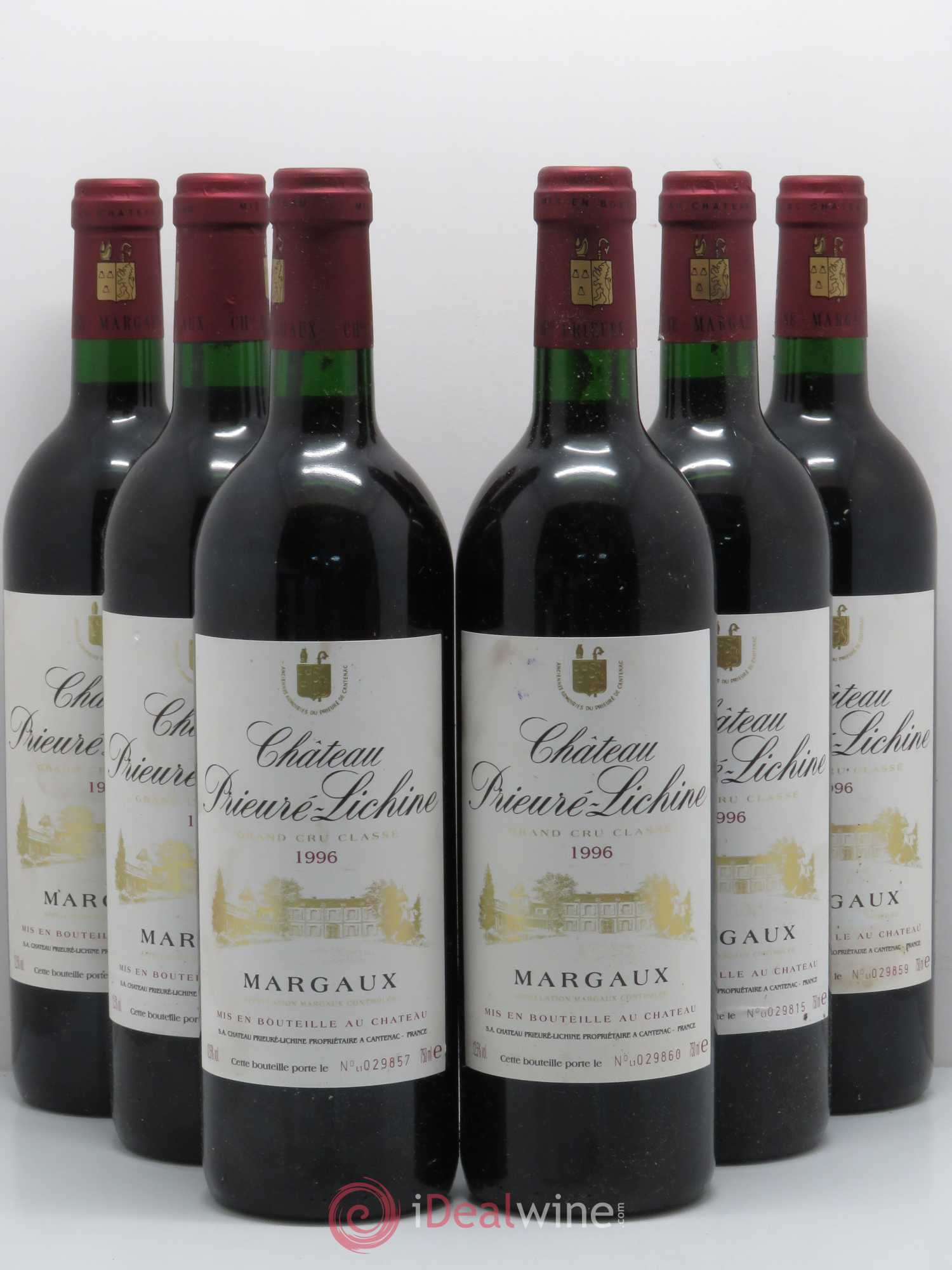 Acheter Château Prieuré Lichine 4ème Grand Cru Classé 1996 lot 10135