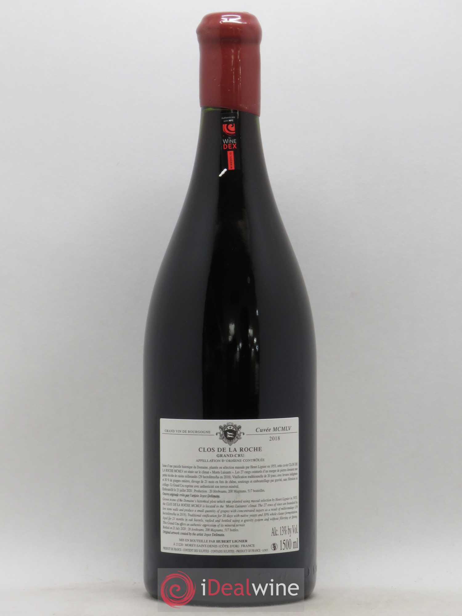 Buy Clos De La Roche Grand Cru MCMLV Hubert Lignier Domaine 2018 Lot