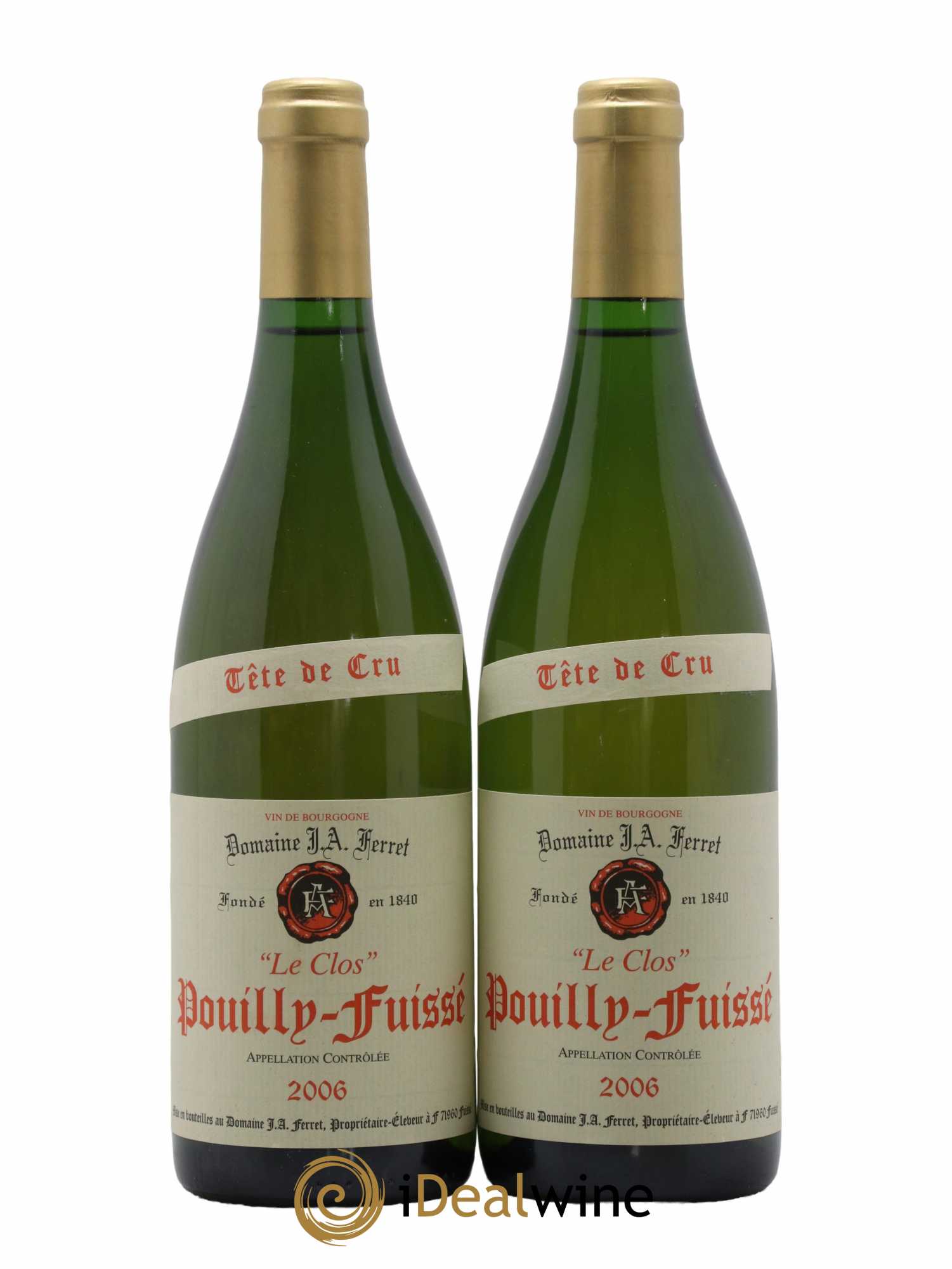 Acheter Pouilly Fuissé Tête de Cru Le Clos J A Ferret Domaine 2006