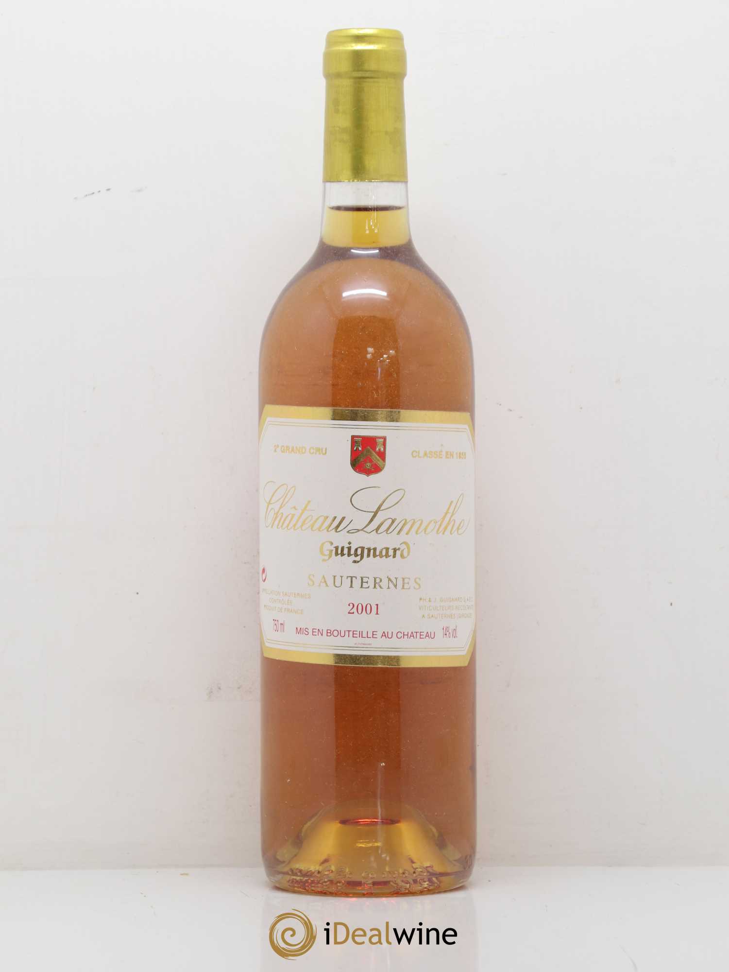 Acheter Château Lamothe Guignard 2ème Grand Cru Classé 2001 lot 18158