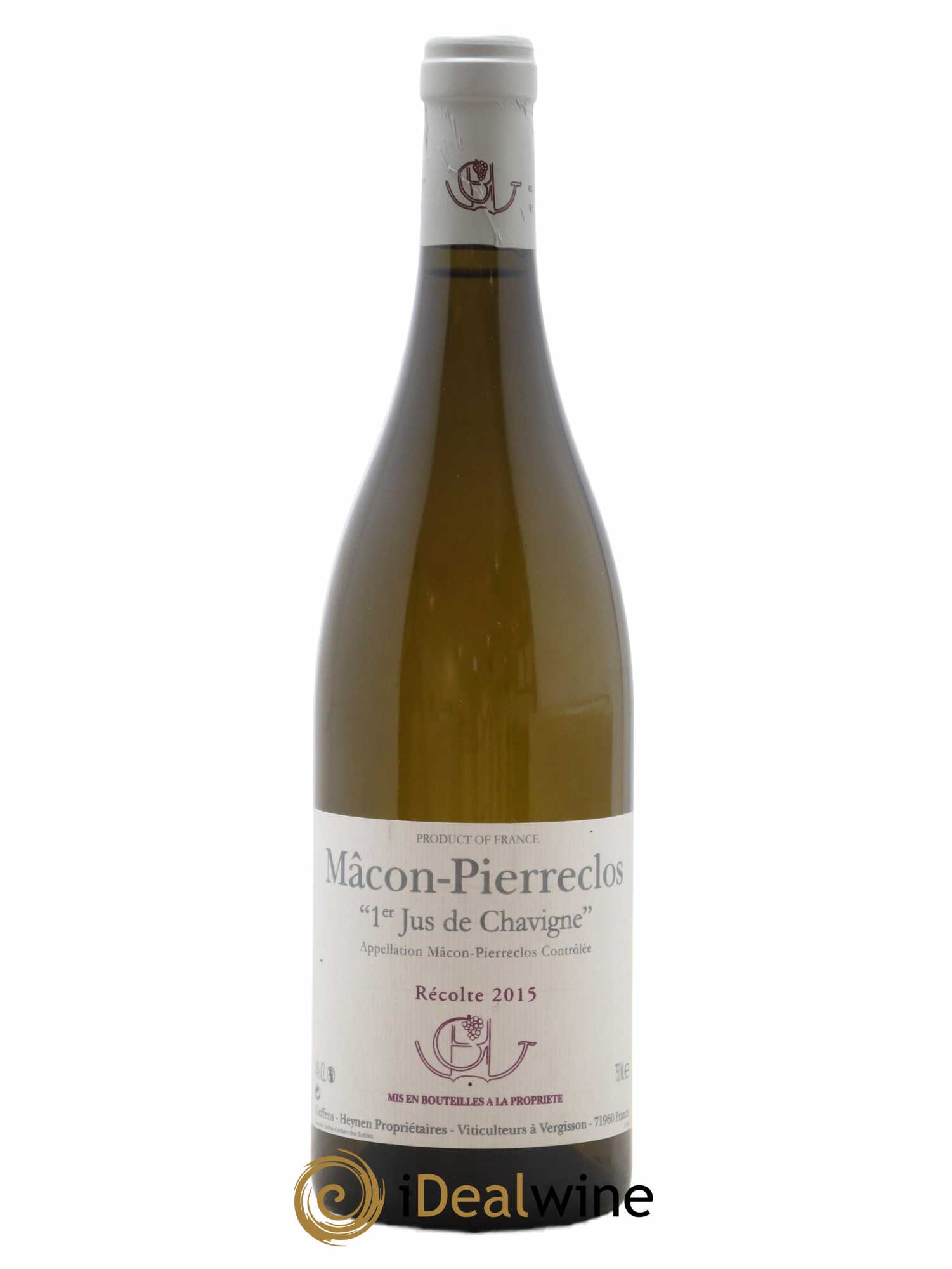 Acheter Mâcon Pierreclos 1er Jus de Chavigne Guffens Heynen 2015 lot