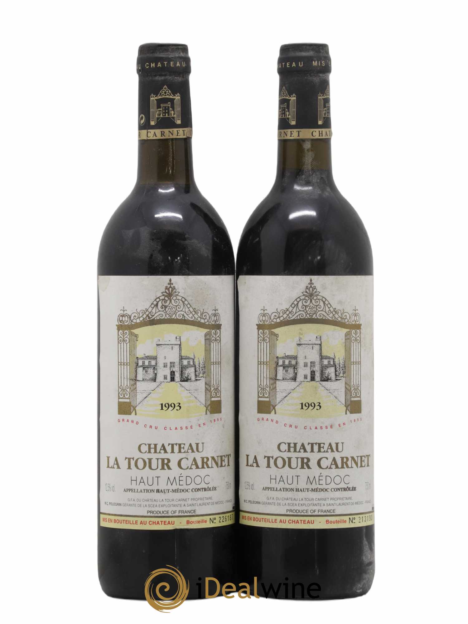 Acheter Château La Tour Carnet 4ème Grand Cru Classé 1993 lot 7057