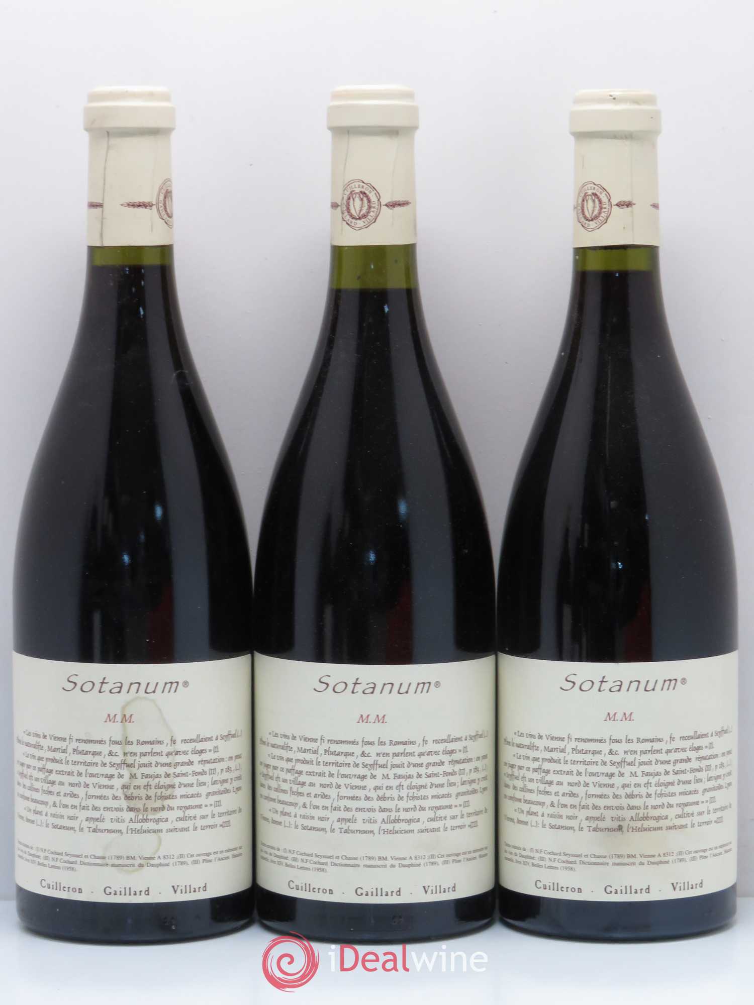 Acheter IGP Collines Rhodaniennes Sotanum Les Vins De Vienne 2000 Lot