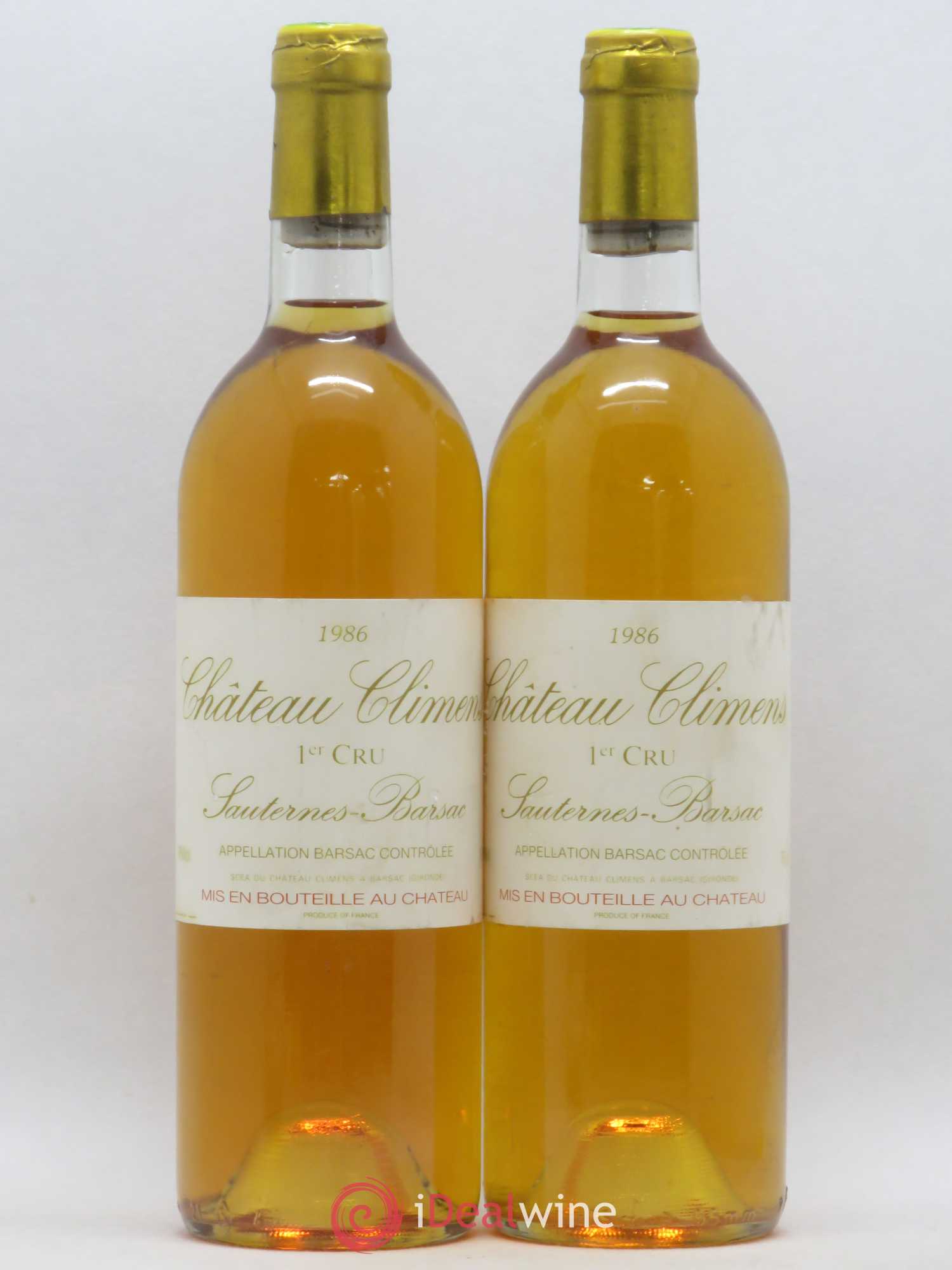 Acheter Château Climens 1er Grand Cru Classé 1986 lot B2110043 6376