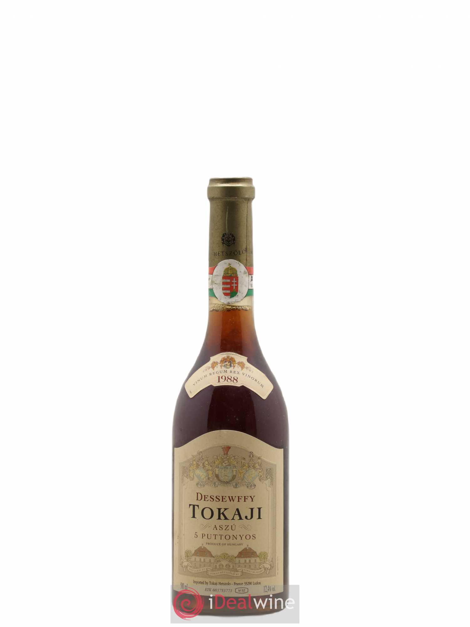 Acheter Tokaji Aszu 5 Puttonyos Hétszölö Domaine Dessewfy 50cl 1988