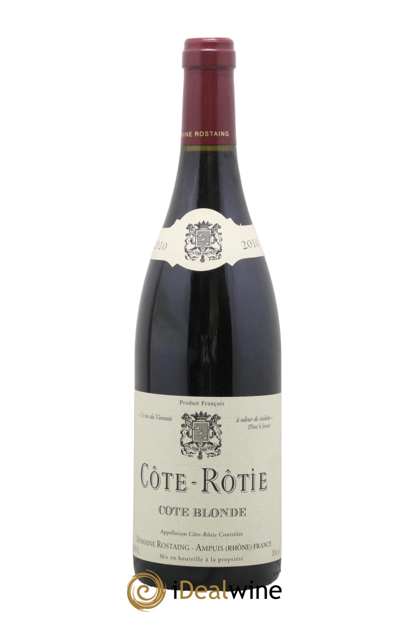 Acheter vin Côte Rôtie Côte Blonde René Rostaing 2010 lot 2470201