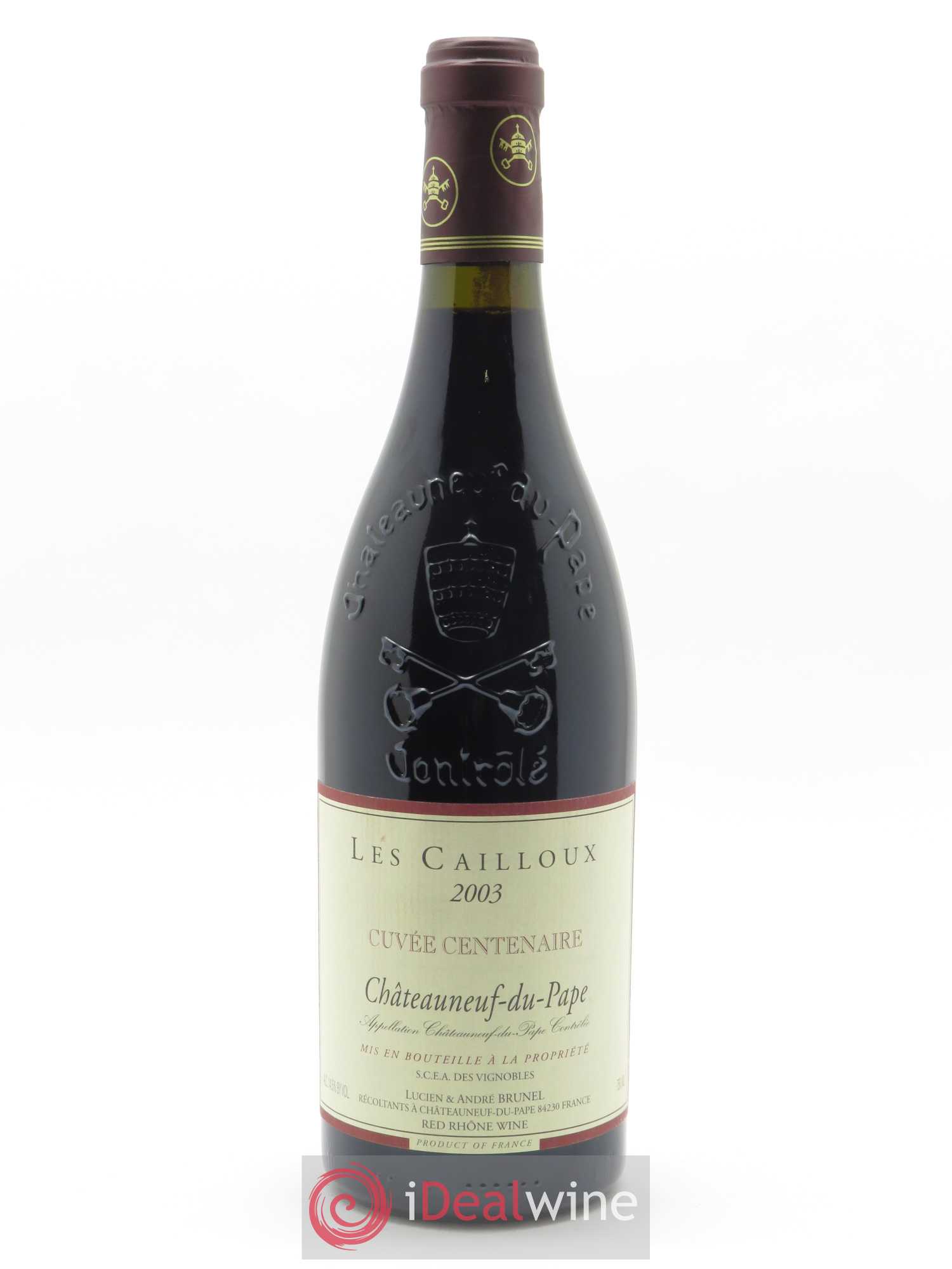 Châteauneuf-du-Pape Les Cailloux Cuvée Centenaire André Brunel 2003 ...