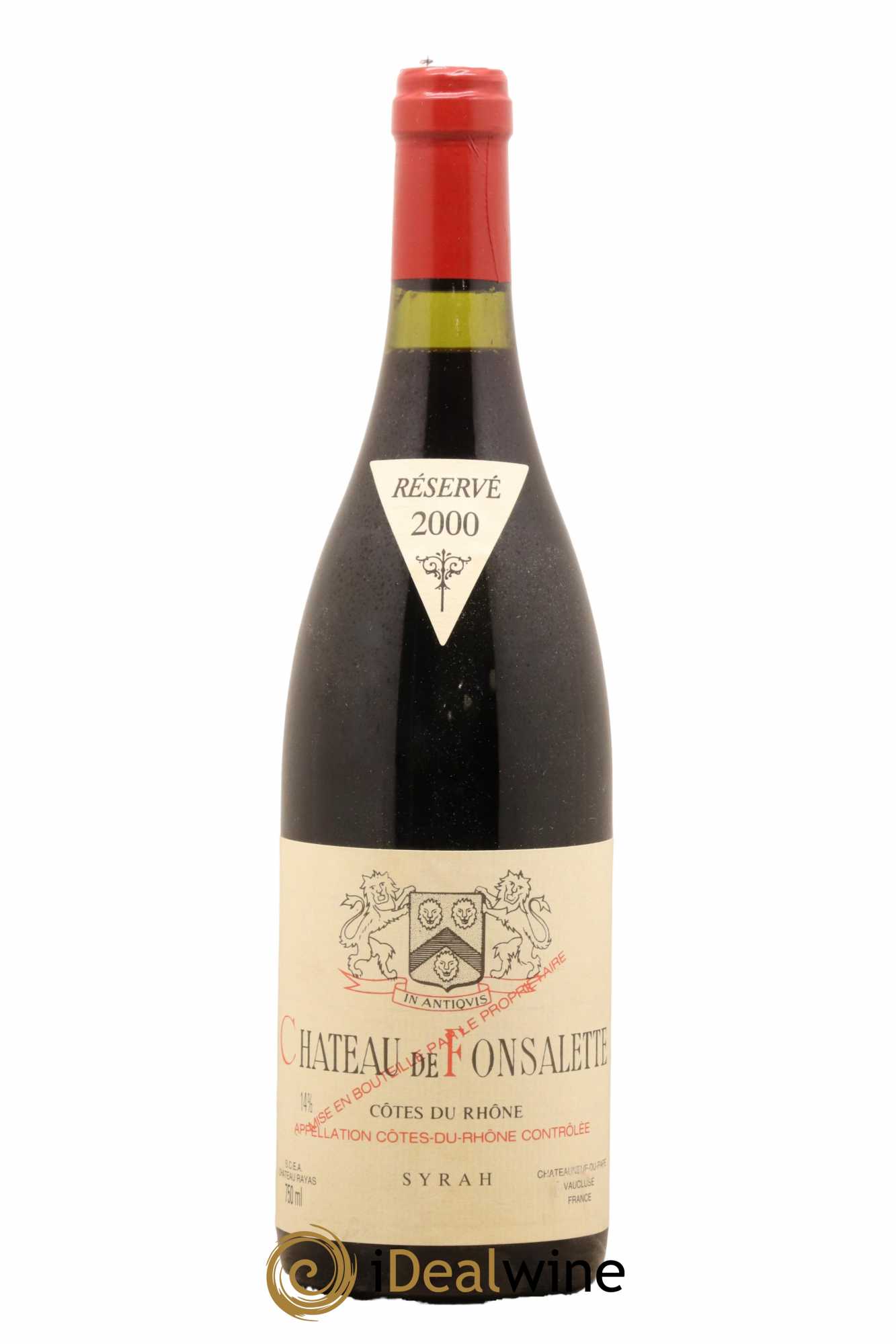 Acheter Côtes du Rhône Château de Fonsalette Emmanuel Reynaud 2000 (lot ...