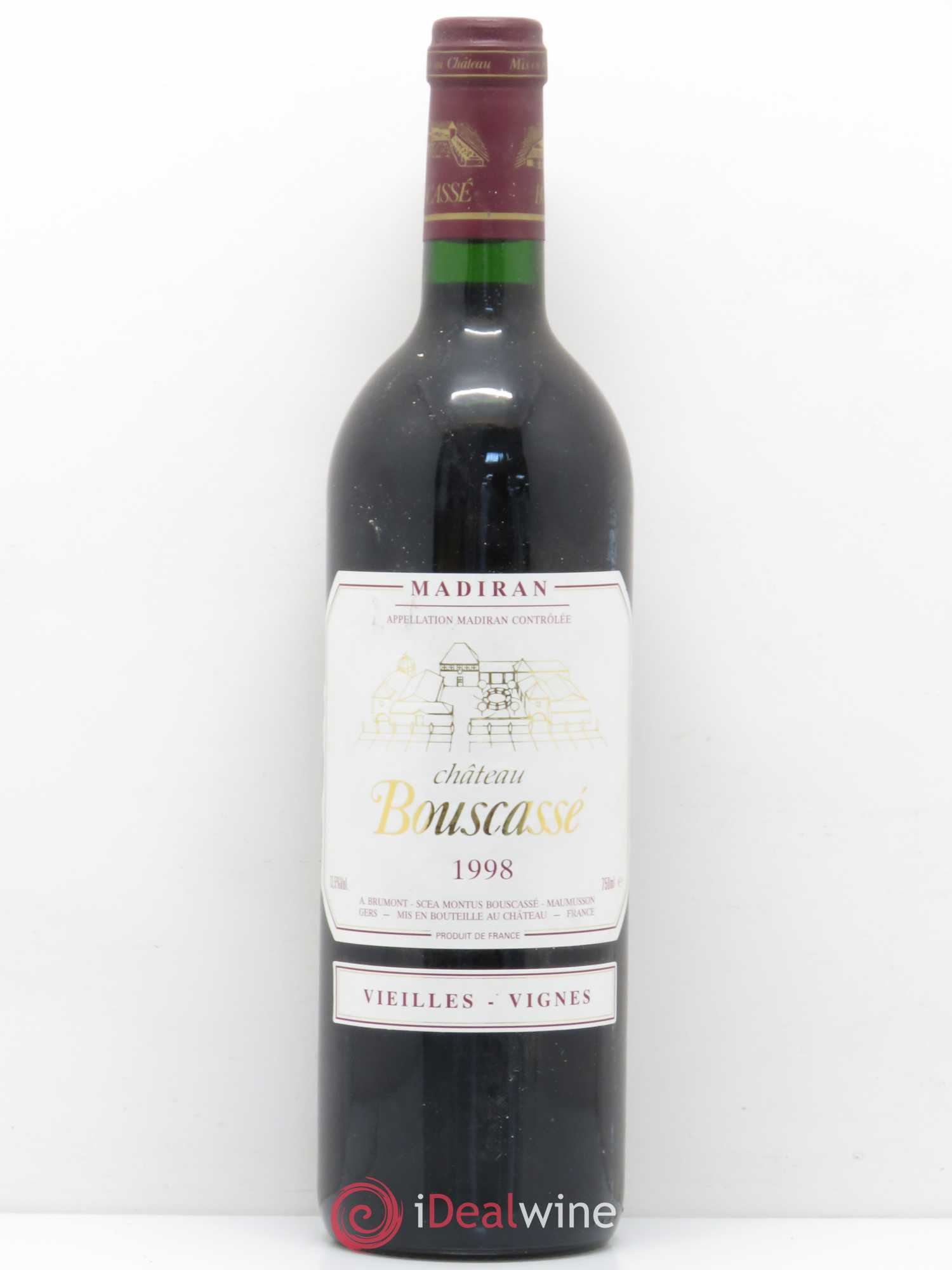 Madiran Château Bouscassé Alain Brumont vieilles vignes 1998 - Lot de 1 bouteille - 0