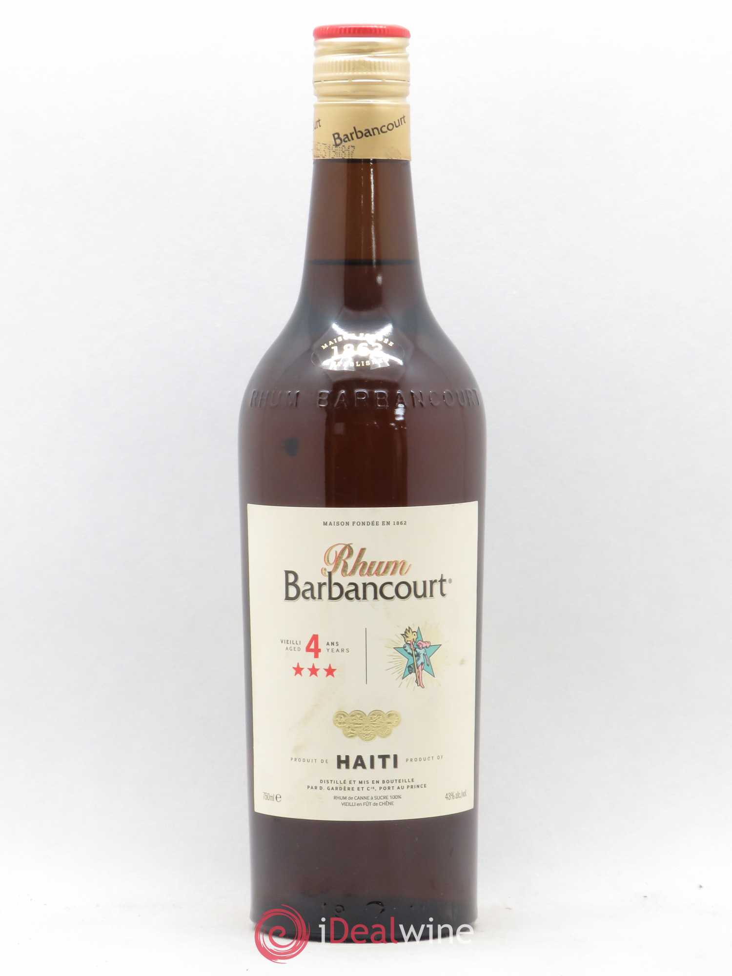 Rhum Haiti Distillerie Barbancourt 4 ans  - Lot de 1 bouteille - 0