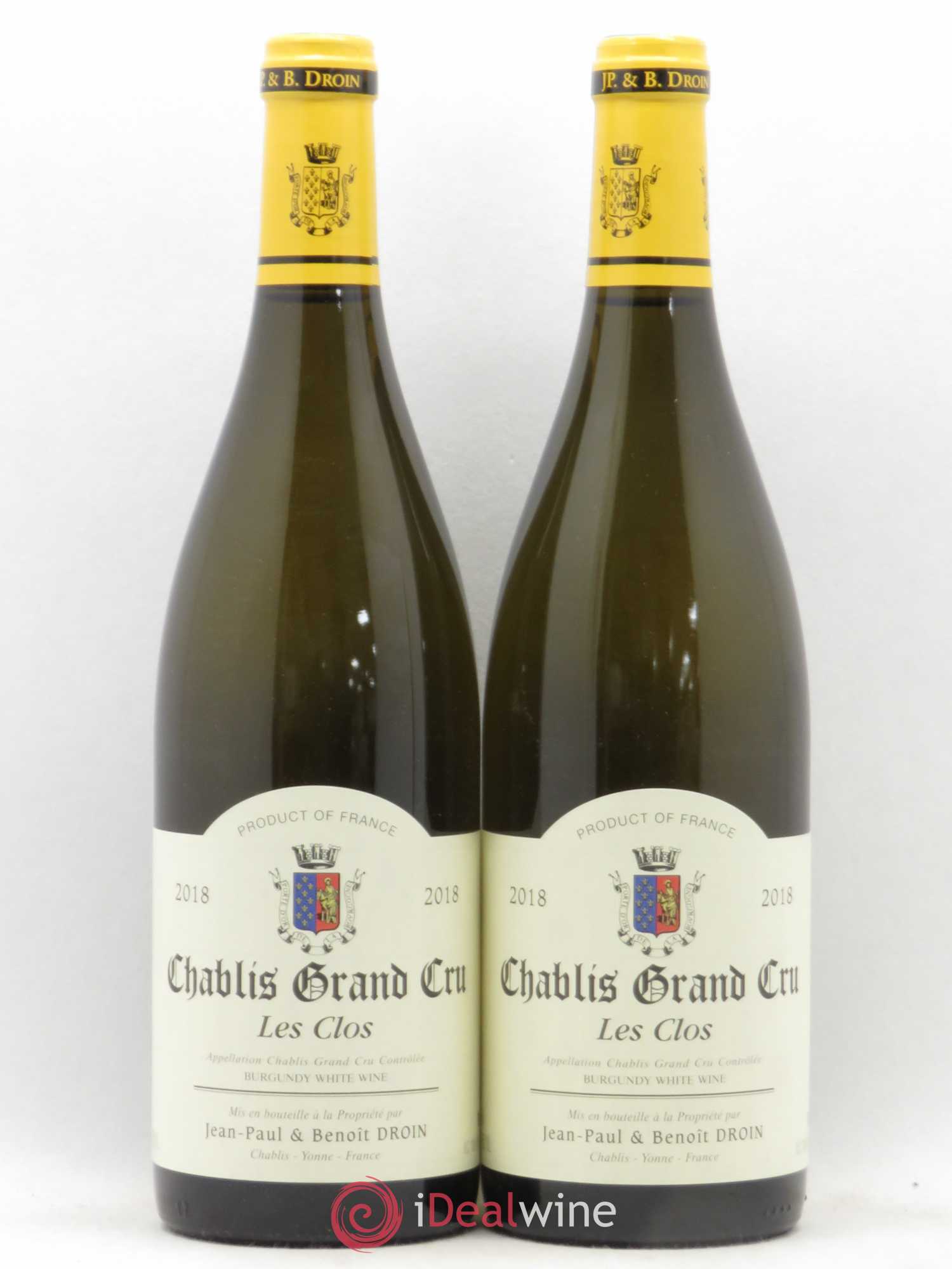 Chablis Grand Cru Les Clos Jean-Paul & Benoît Droin (Domaine) 2018 - Lot de 2 bouteilles - 0