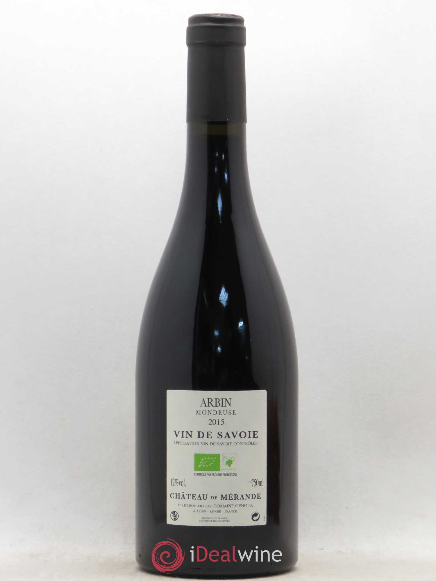 Vin de Savoie Arbin Mondeuse La Noire Domaine Genoux Château de Merande 2015 - Lot de 1 bouteille - 1