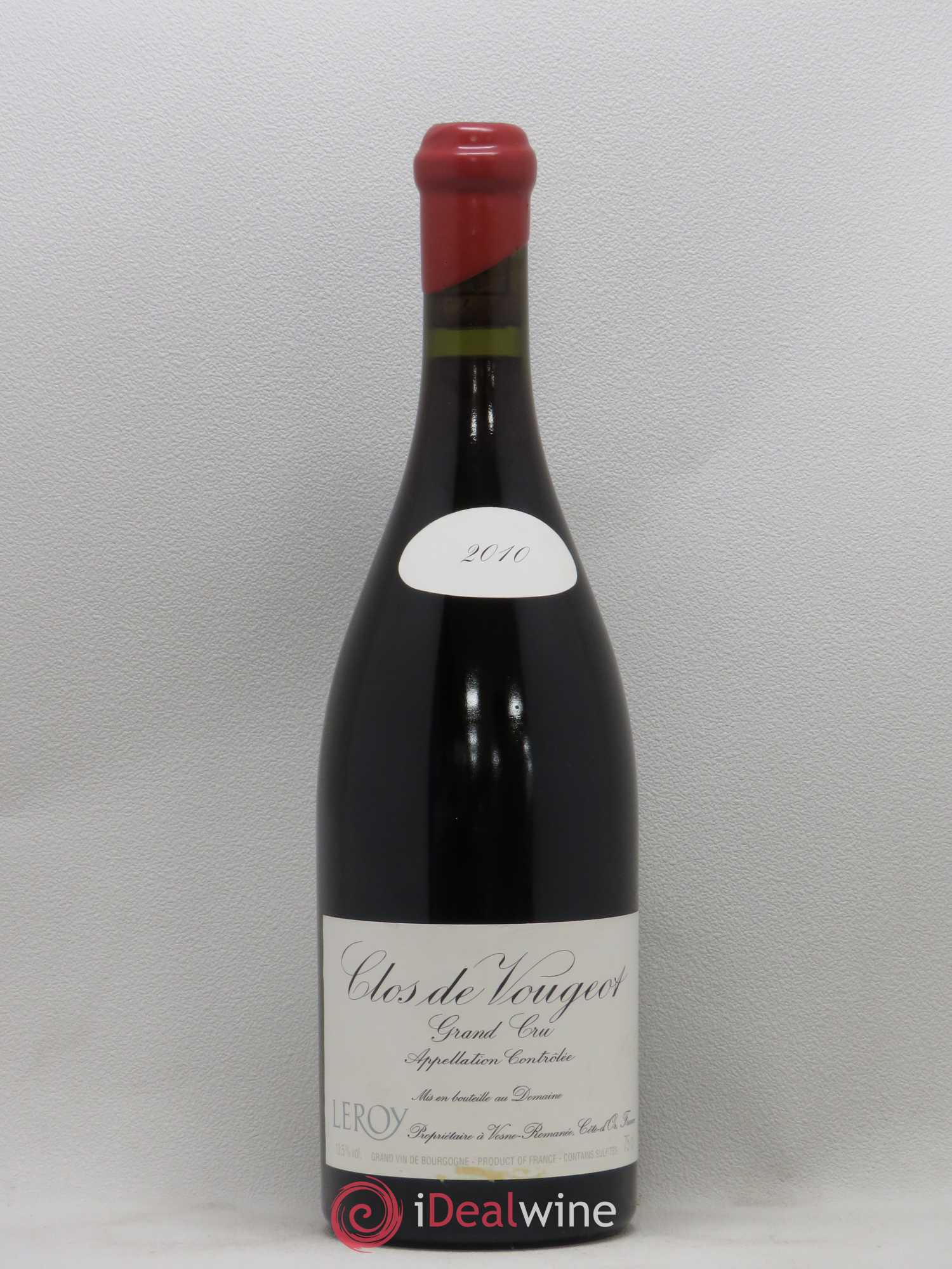 Clos de Vougeot Grand Cru Leroy (Domaine)  (sans prix de réserve) 2010 - Lot de 1 bouteille - 0