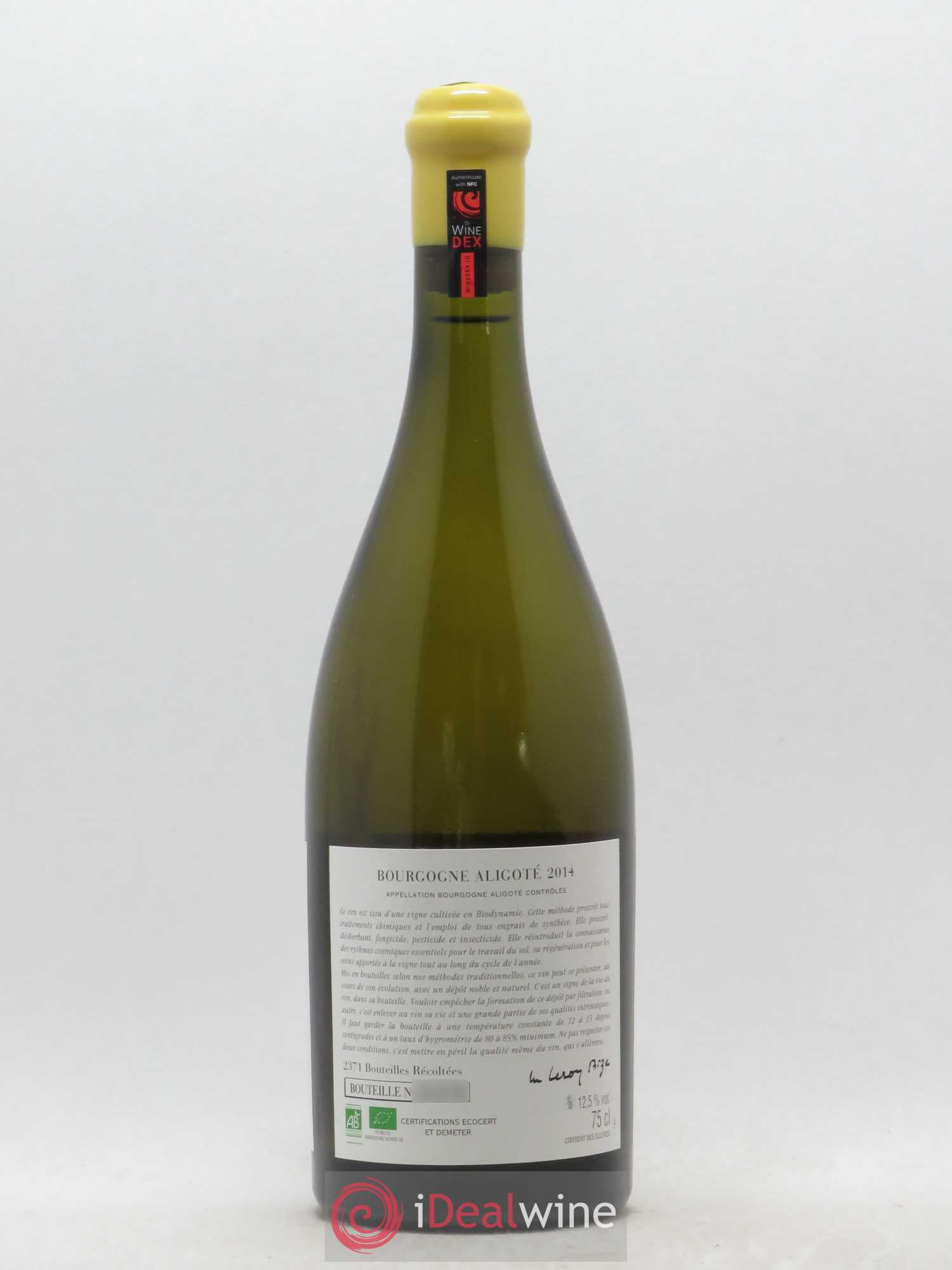 Bourgogne Aligoté Sous Chatelet d'Auvenay (Domaine)  (sans prix de réserve) 2014 - Lot de 1 bouteille - 1