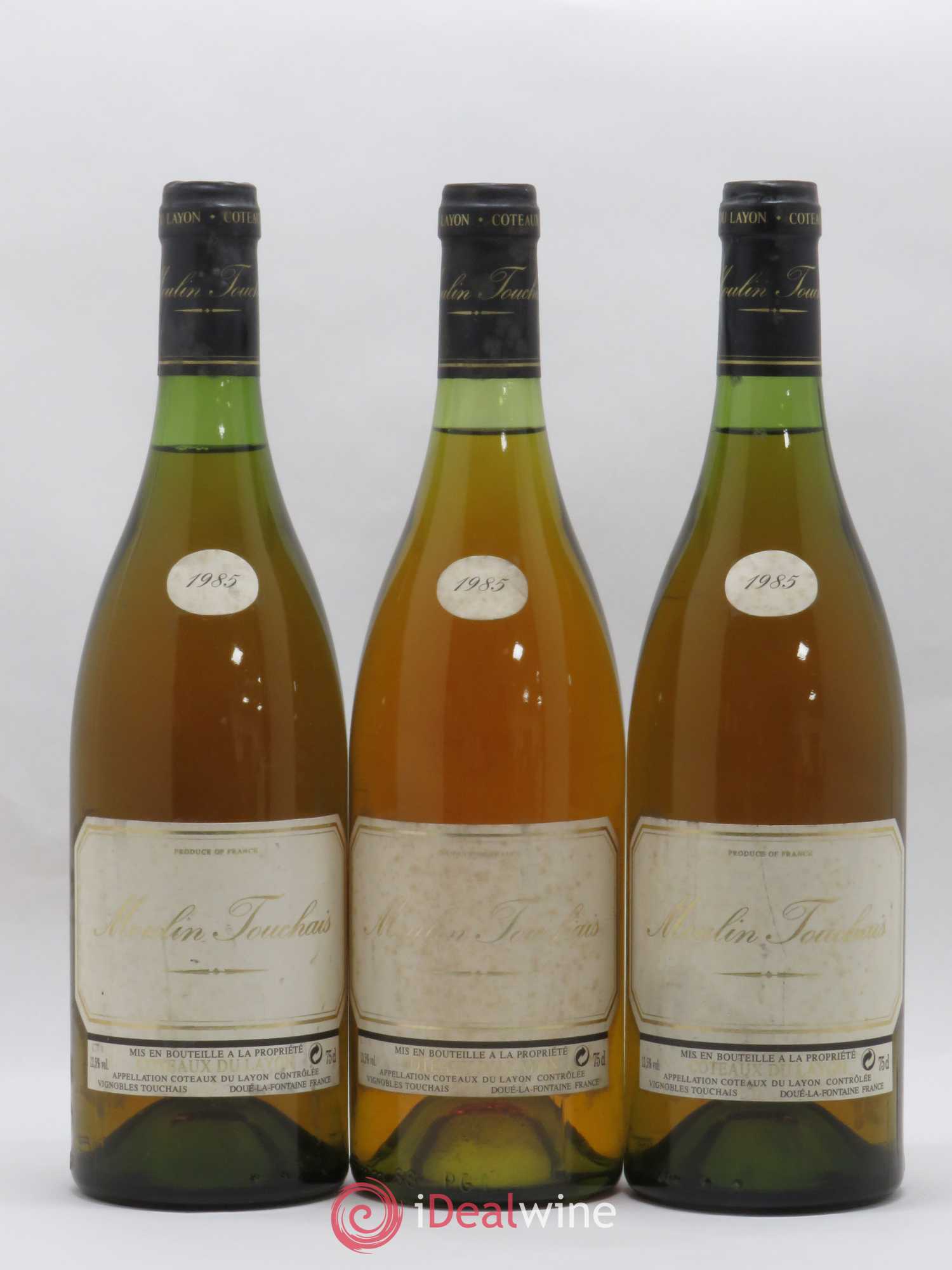 Coteaux du Layon Moulin Touchais 1985 - Lot of 3 bottles - 0