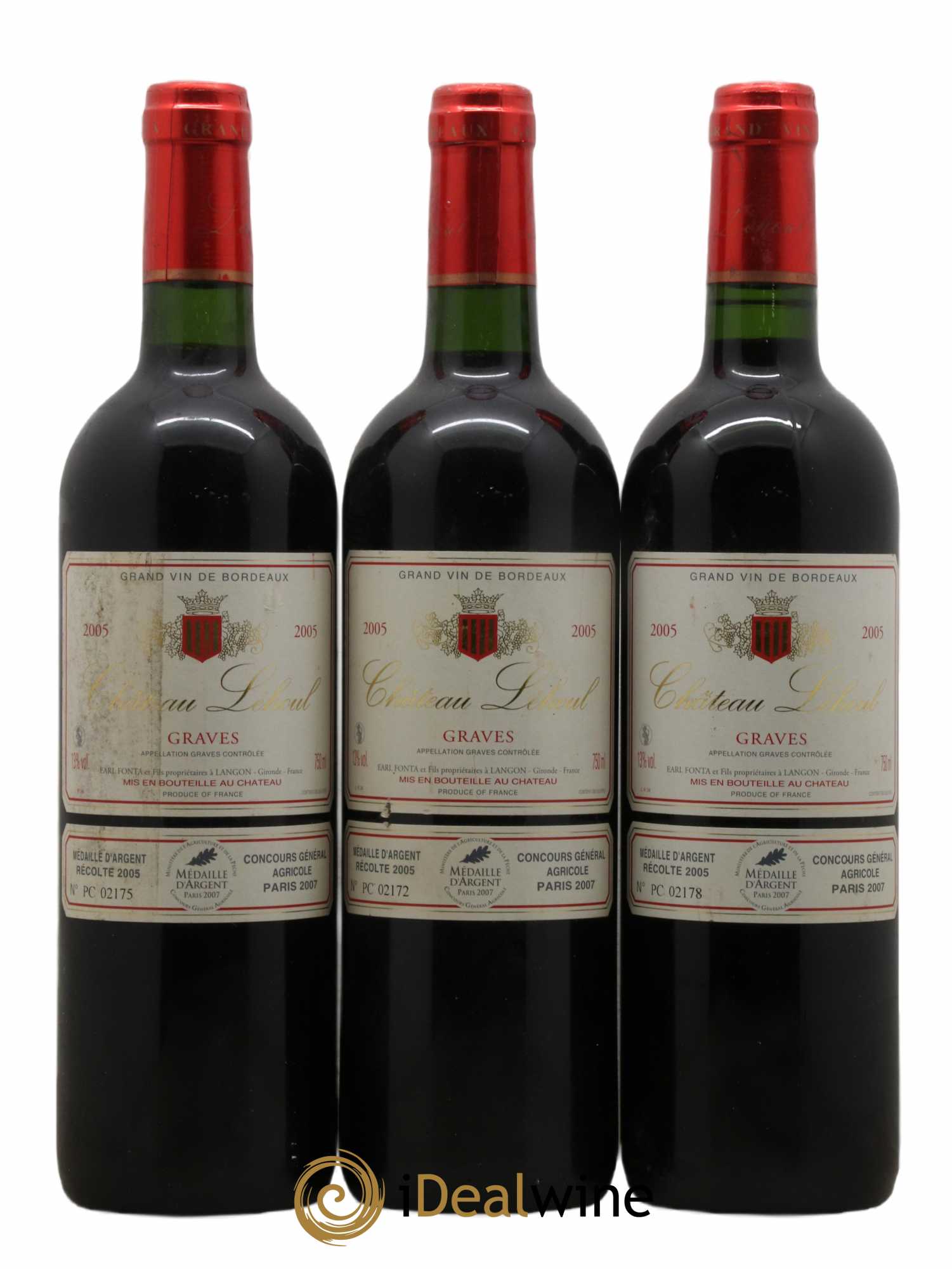 Graves Château Lehoul (no reserve) 2005 - Lot of 3 bottles - 0