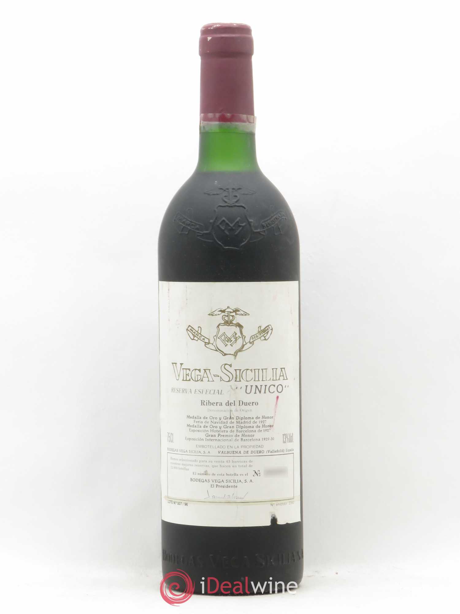 Ribera Del Duero Vega Sicilia Unico Reserva Especial Famille Alvarez - Lot de 1 bouteille - 0