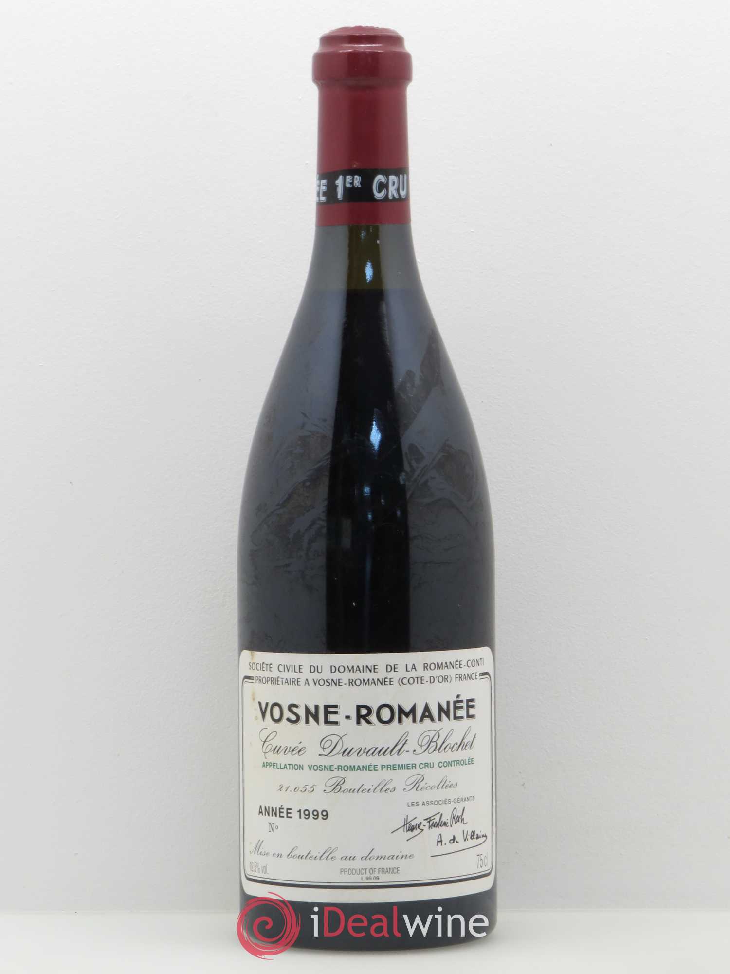 Vosne-Romanée 1er Cru Cuvée Duvault Blochet Domaine de la Romanée-Conti 1999 - Lot de 1 bouteille - 0