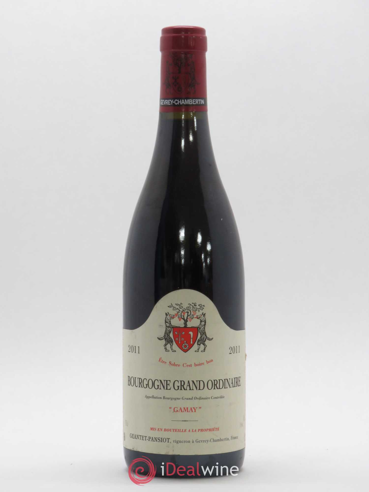 Bourgogne Grand Ordinaire Gamay Geantet Pansiot (sans prix de réserve) 2011 - Lot de 1 bouteille - 0