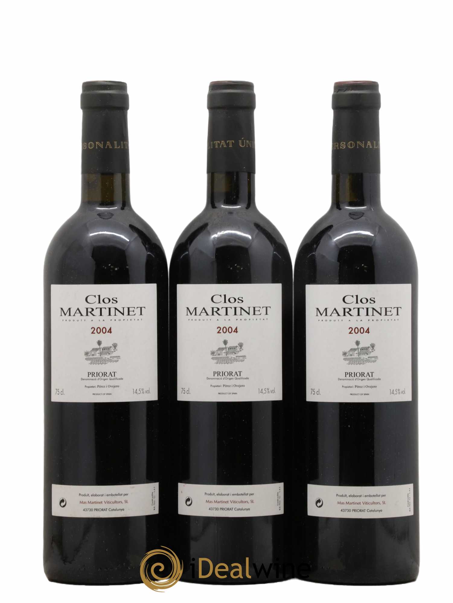 Priorat Clos Martinet DOCA Mas Martinet Viticultors  2004 - Lot de 3 bouteilles - 0