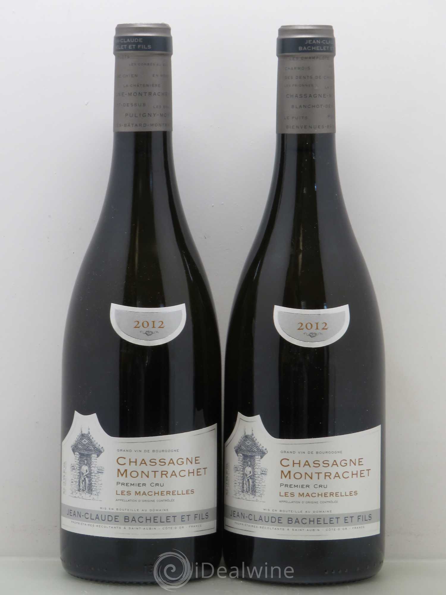 Chassagne-Montrachet 1er Cru Les Macherelles Jean Claude Bachelet 2012 - Lot of 2 bottles - 0