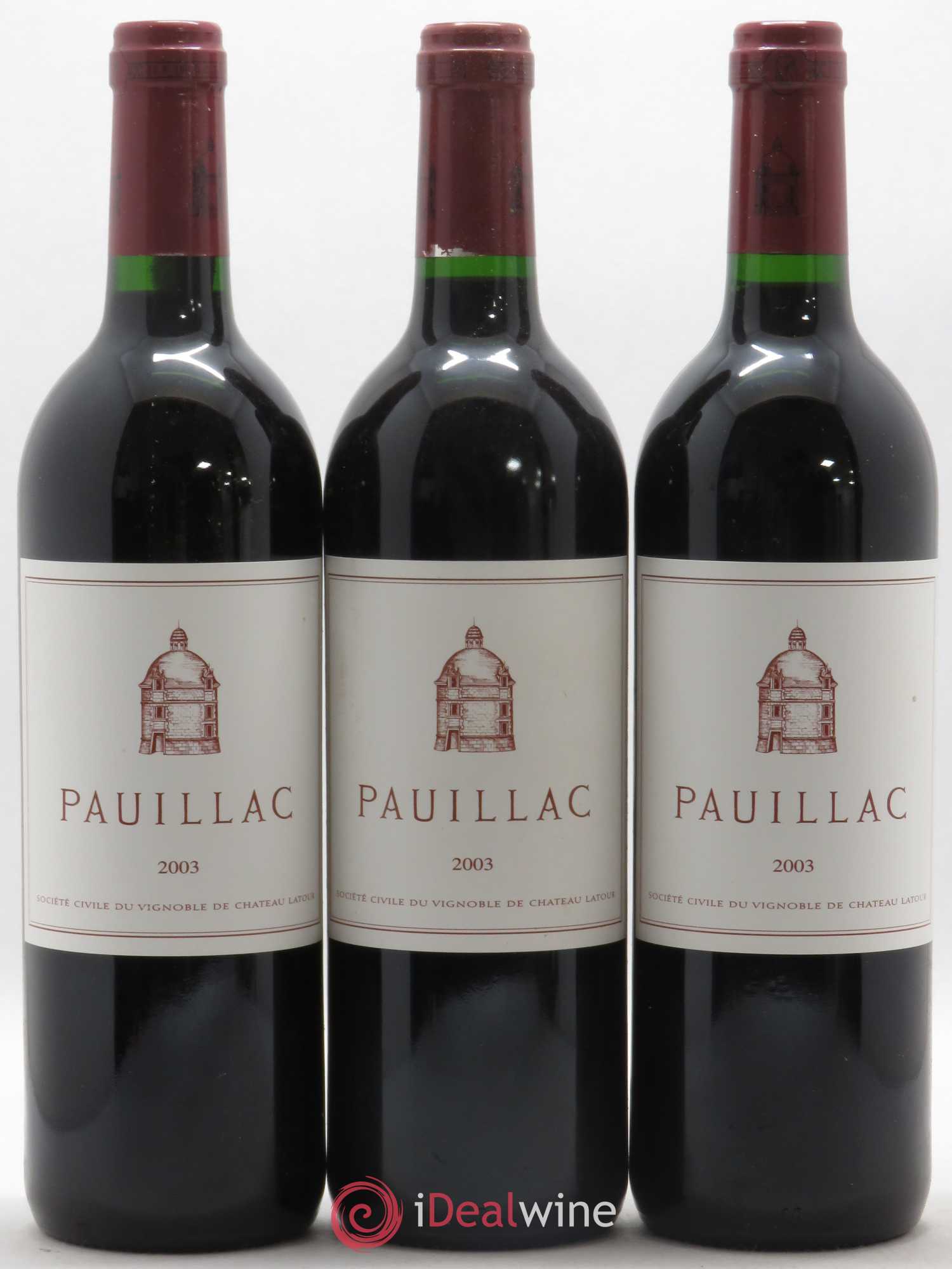 Pauillac de Château Latour 2003 - Lot de 12 bouteilles - 1