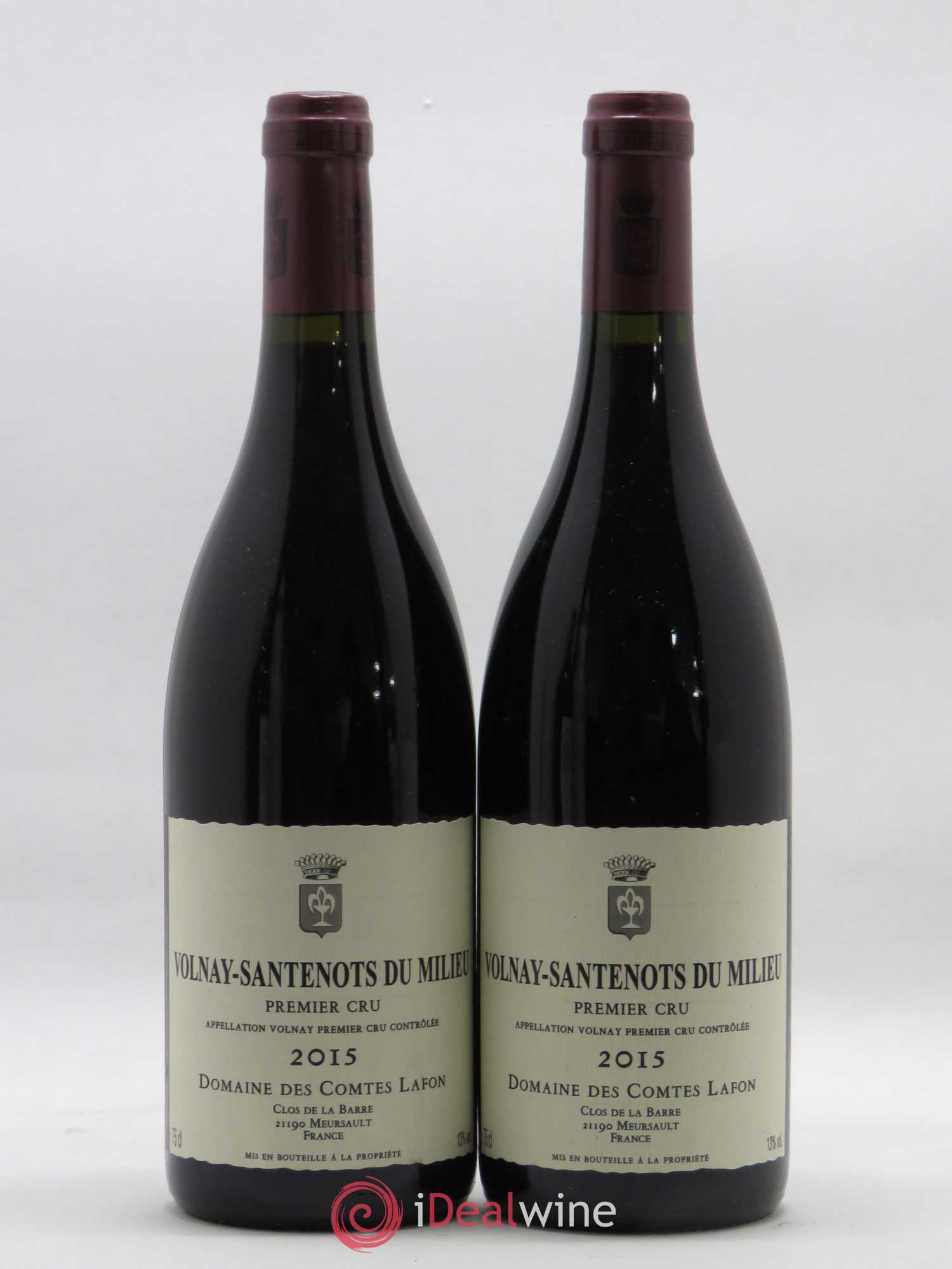 Volnay 1er Cru Santenots du Milieu Comtes Lafon (Domaine des) 2015 - Lot of 2 bottles - 0