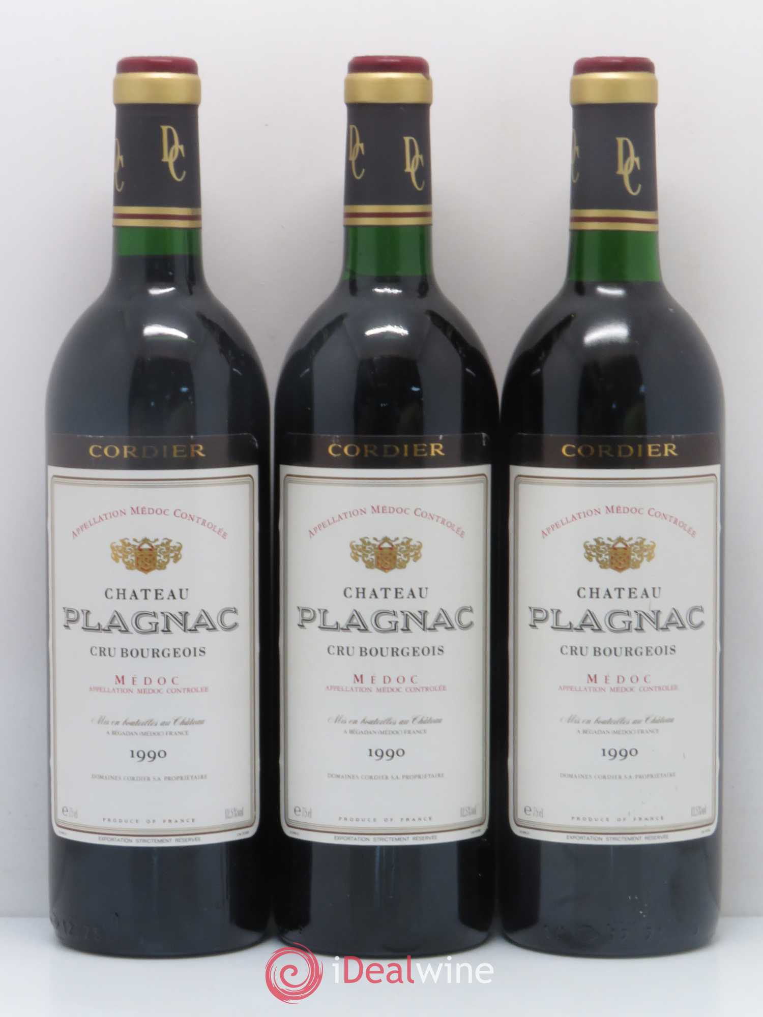 Château Plagnac Cru Bourgeois 1990 - Lot de 12 bouteilles - 4