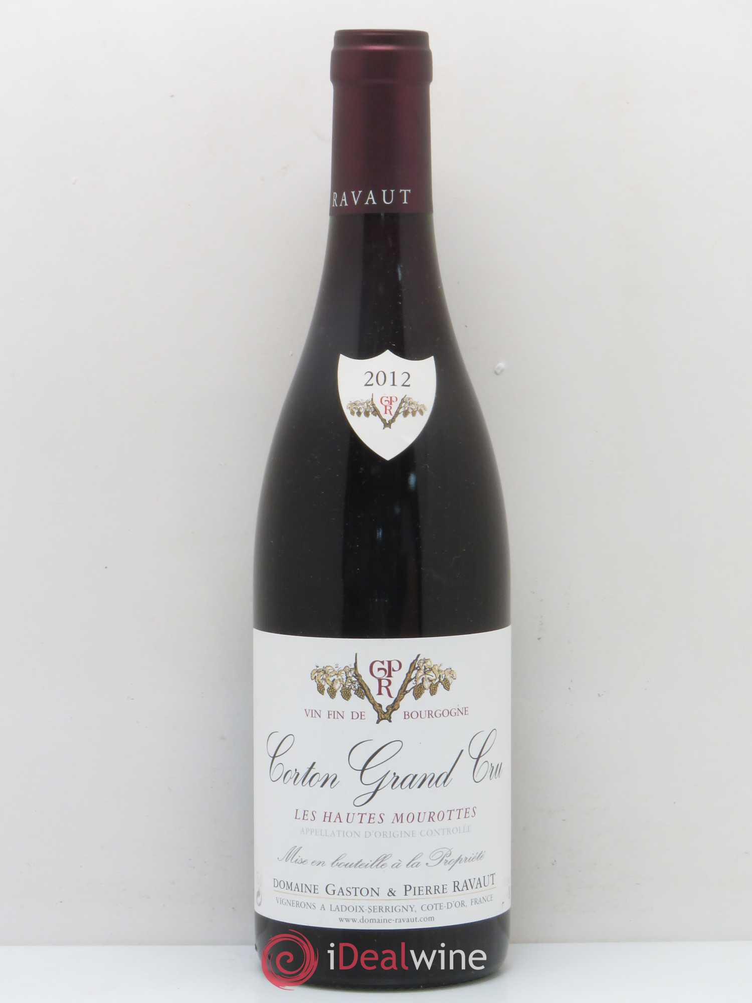 Corton Grand Cru Les Hautes Mourottes Gaston Et Pierre Ravaut 2012 - Lot of 1 bottle - 0