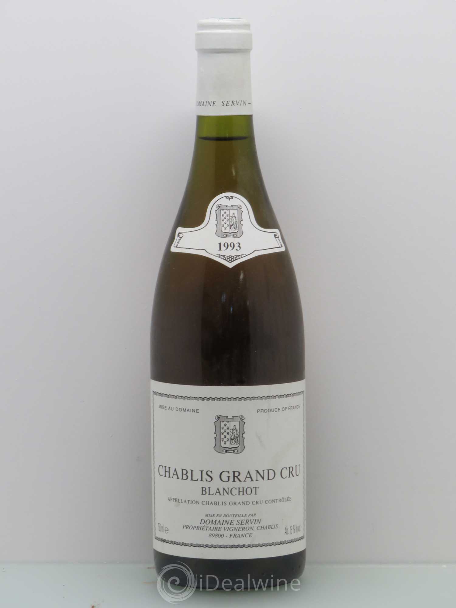 Chablis Grand Cru Domaine Servin Blanchot 1993 - Lot of 1 bottle - 0