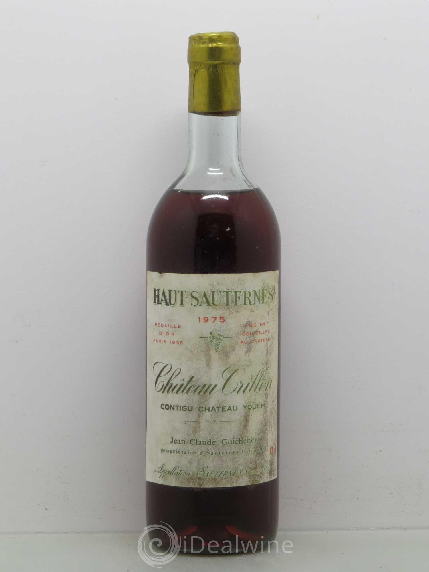 Sauternes Château Trillon 1975 - Lot de 1 bouteille - 0