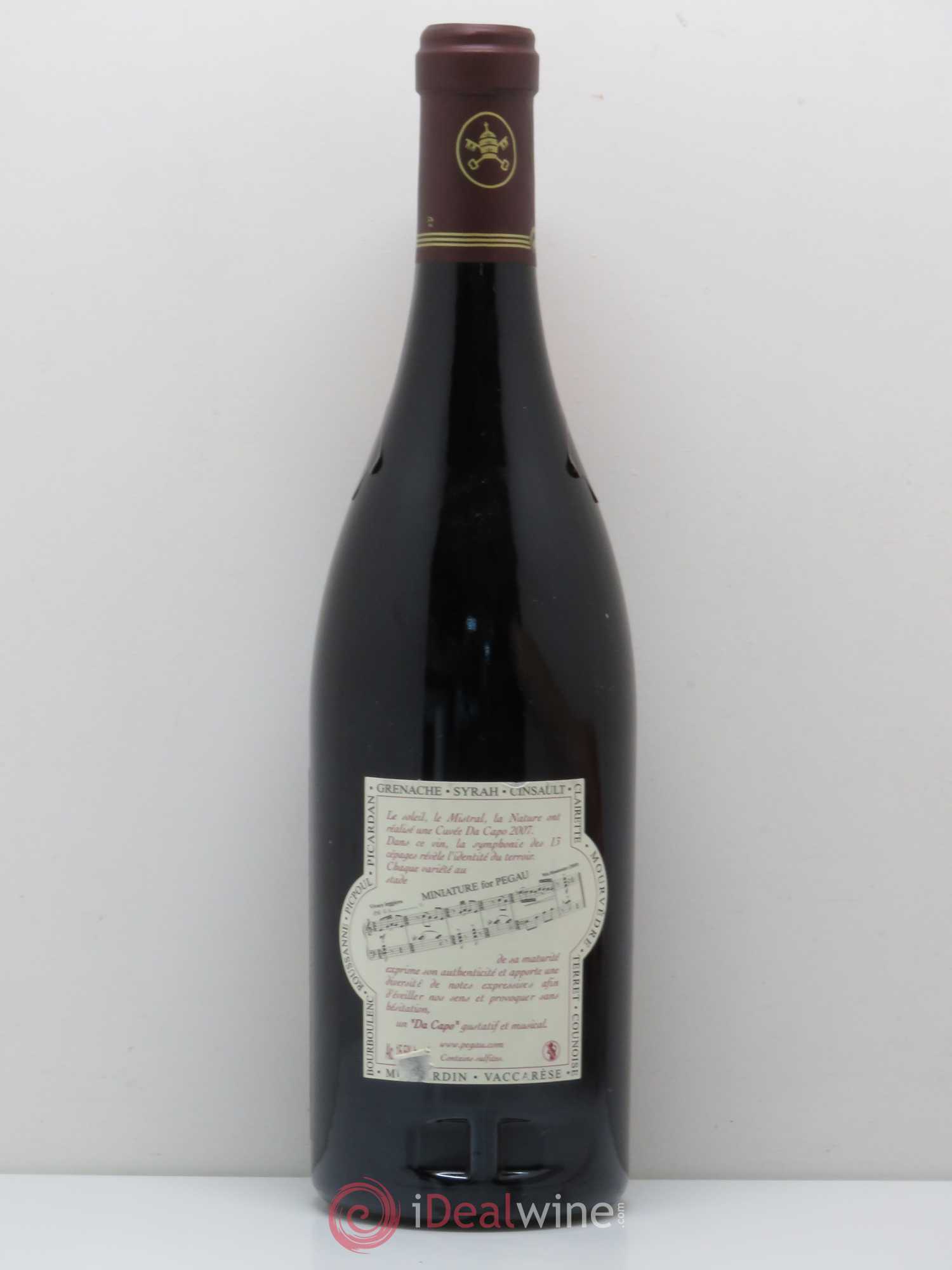 Châteauneuf-du-Pape Domaine du Pégau Cuvée Da Capo Paul et Laurence Féraud 2007 - Lot of 1 bottle - 1