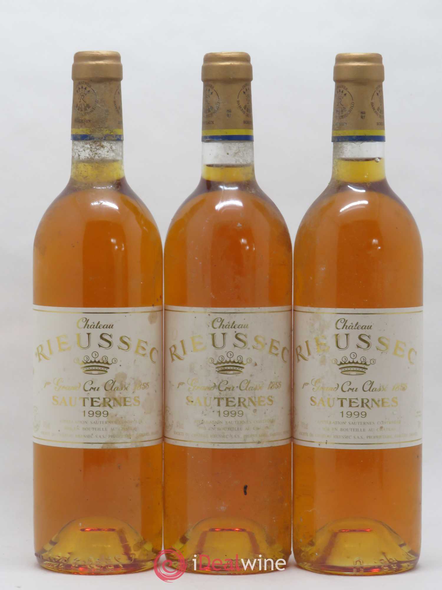 Château Rieussec 1er Grand Cru Classé 1999 - Lot de 3 bouteilles - 0