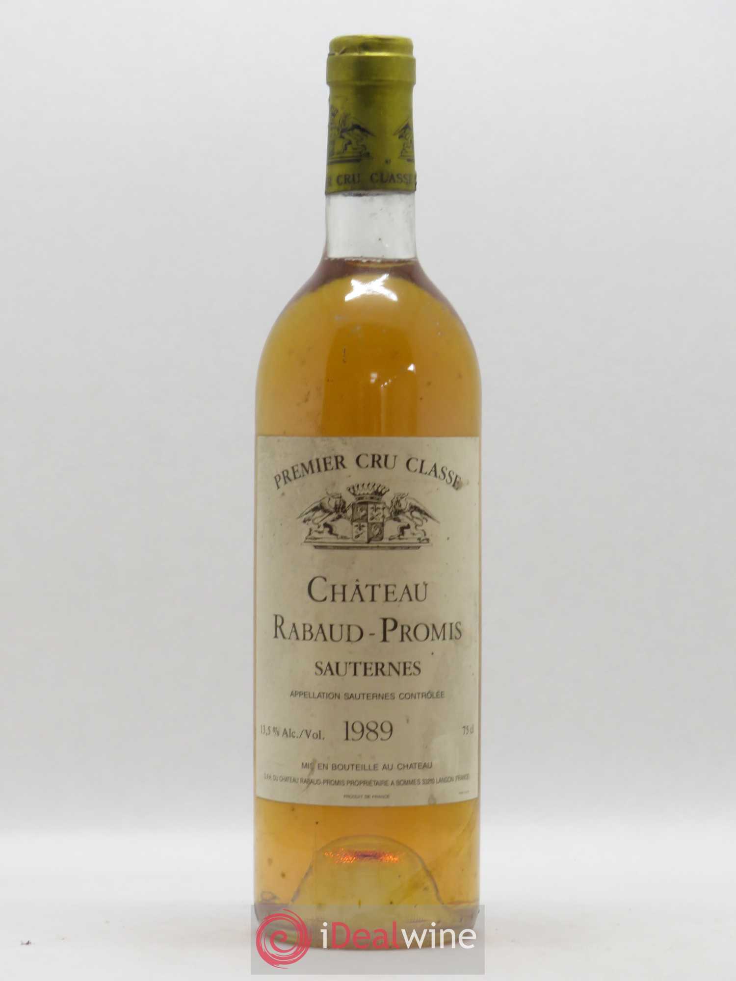 Château Rabaud Promis 1er Grand Cru Classé 1989 - Lot of 1 bottle - 0