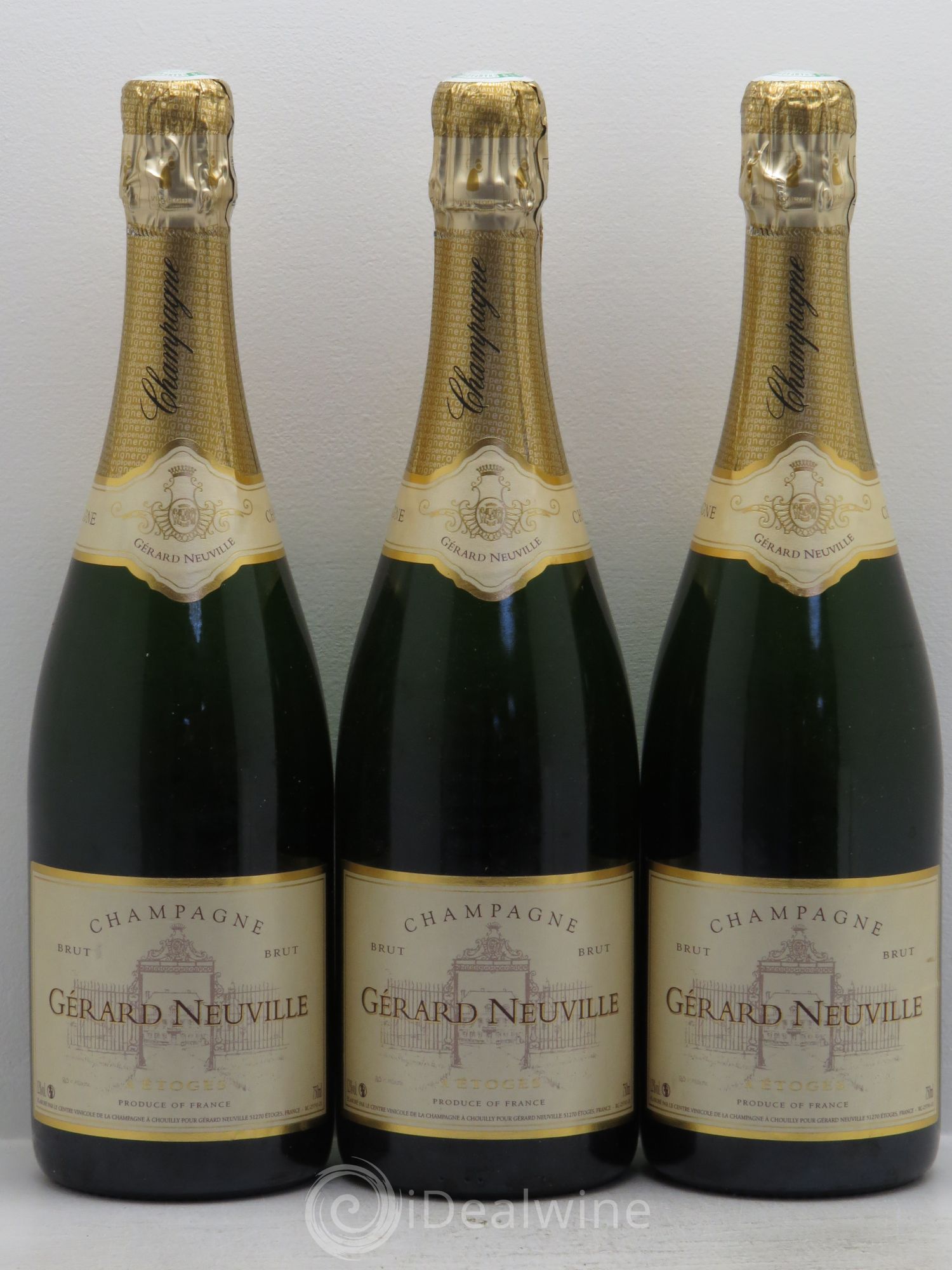 Champagne Gérard Neuville - élaboré par Nicolas Feuillate - Chouilly - Posten von 3 Flaschen - 0