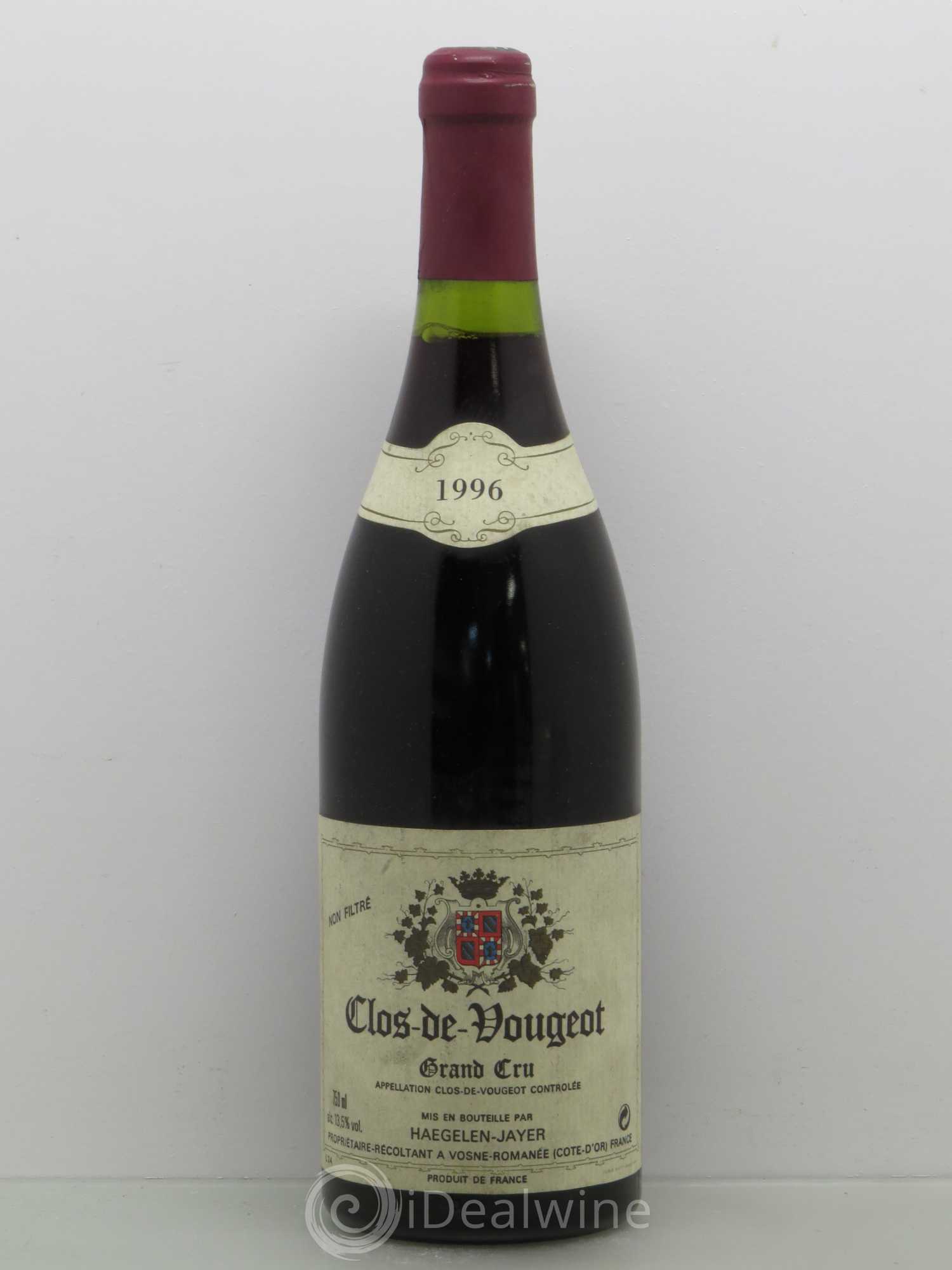 Clos de Vougeot Grand Cru Haegelen-Jayer 1996 - Lot of 1 bottle - 0