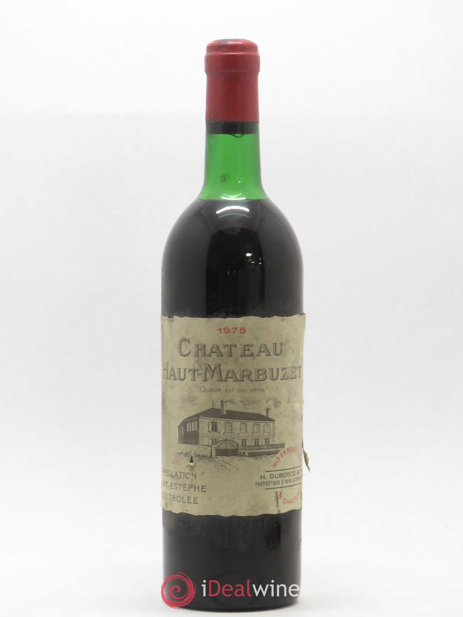 Château Haut Marbuzet 1975 - Lot de 1 bouteille - 0