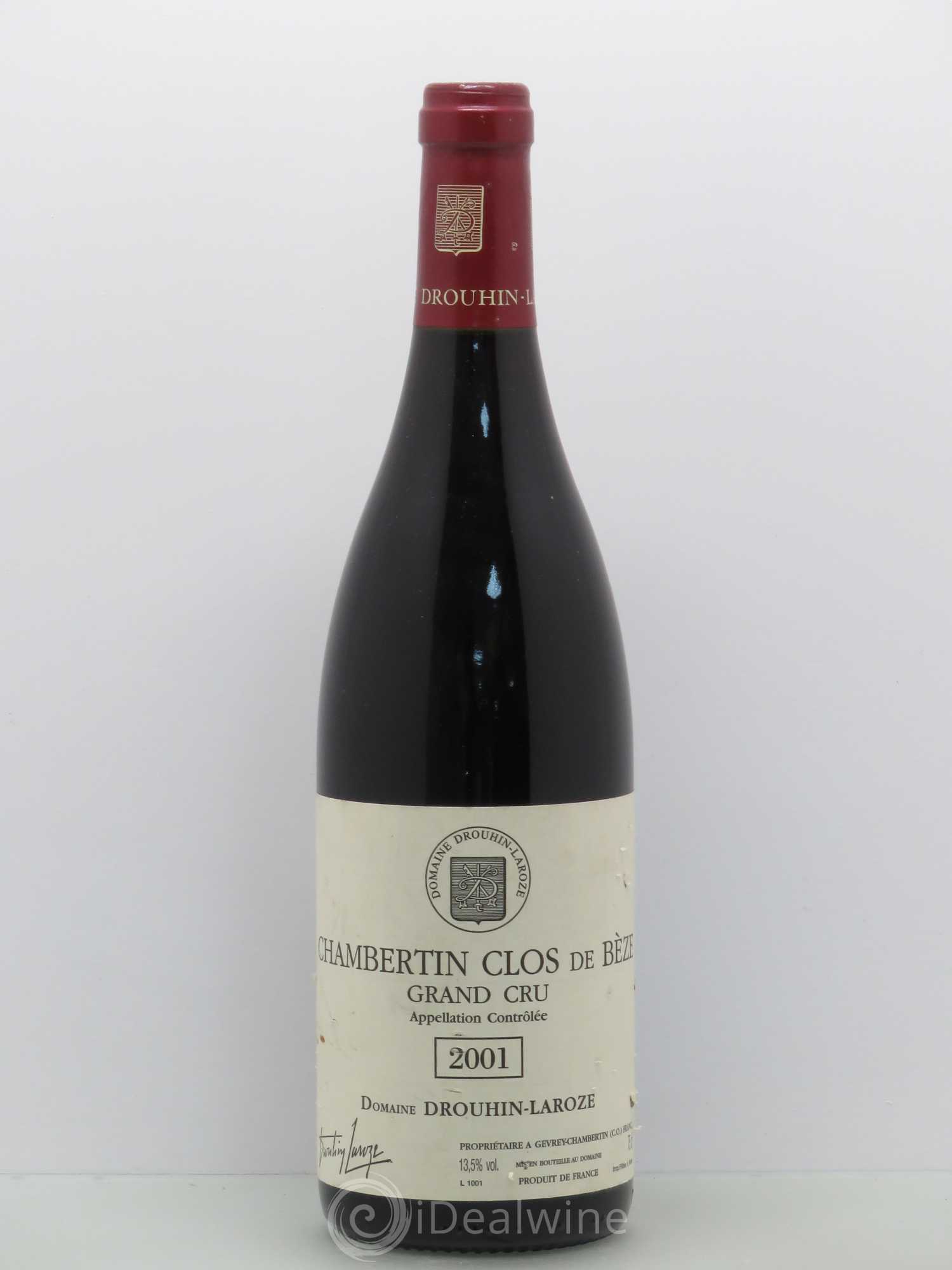 Chambertin Clos de Bèze Grand Cru Domaine Drouhin-Laroze  (sans prix de réserve) 2001 - Lot de 1 bouteille - 0