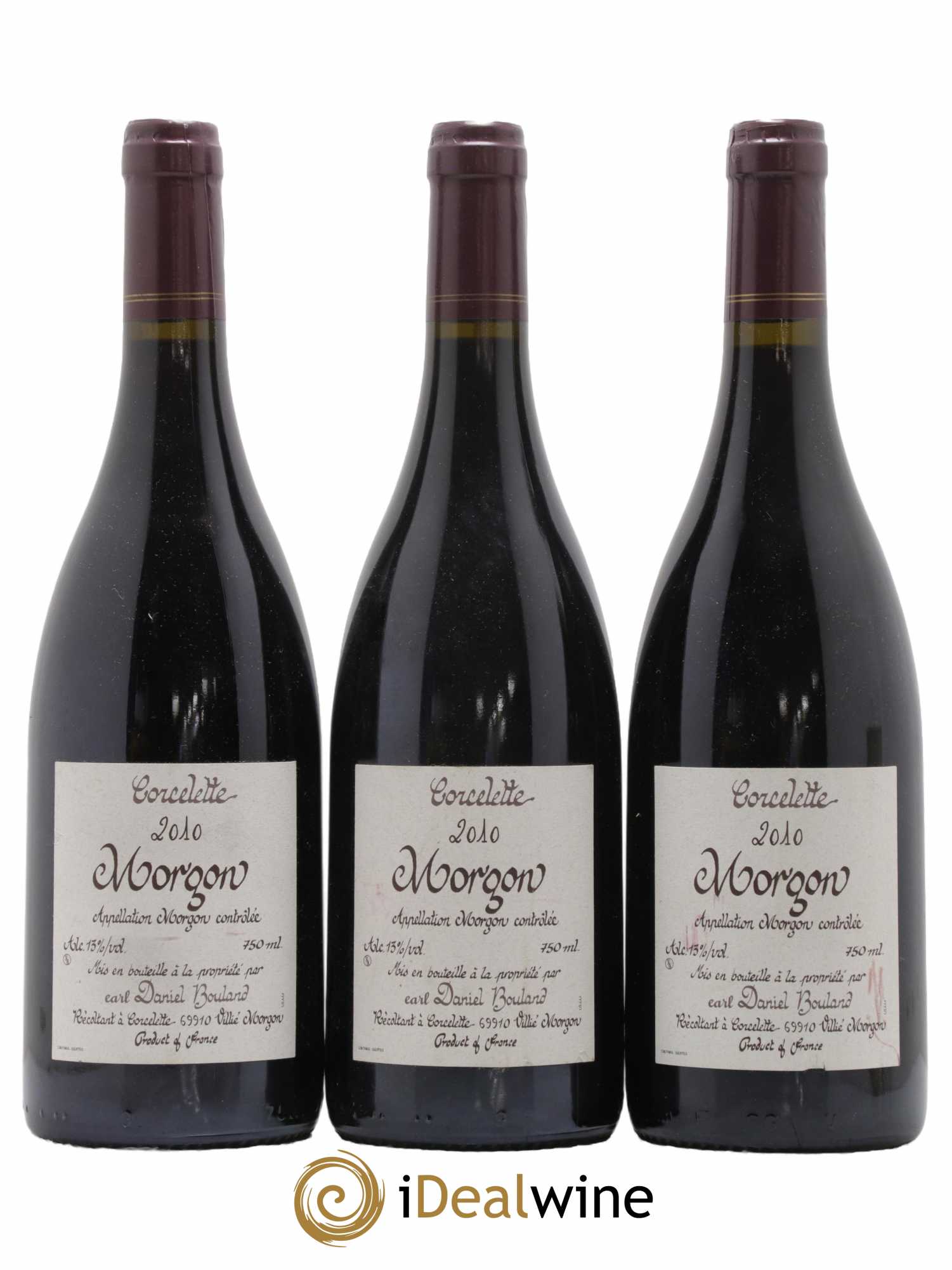 Morgon Corcelette Daniel Bouland (Domaine) 2010 - Lot de 3 bouteilles - 0