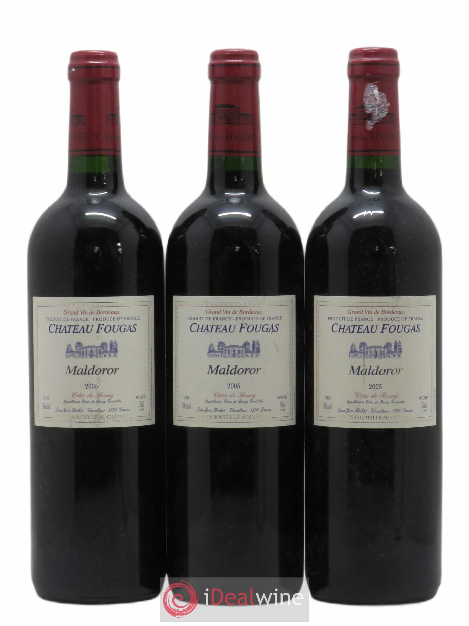 Château Fougas Maldoror  (ohne Mindestpreis) 2005 - Posten von 3 Flaschen - 0