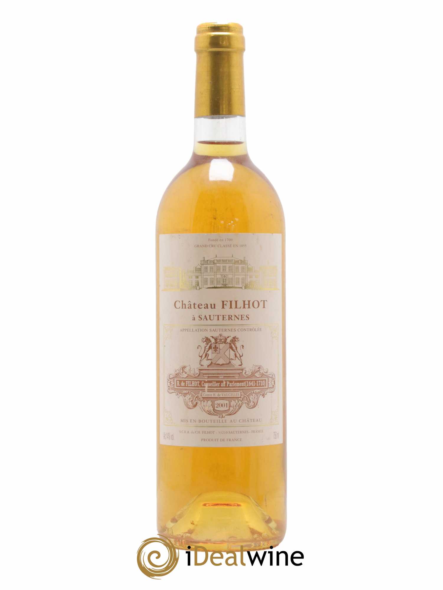 Château Filhot 2ème Grand Cru Classé 2001 - Lot de 1 bouteille - 0