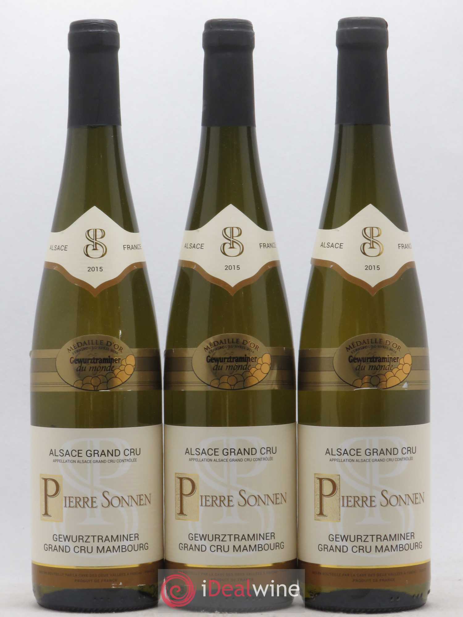 Gewurztraminer Grand Cru Mambourg Pierre Sonnen (no reserve) 2015 - Lot of 3 bottles - 0