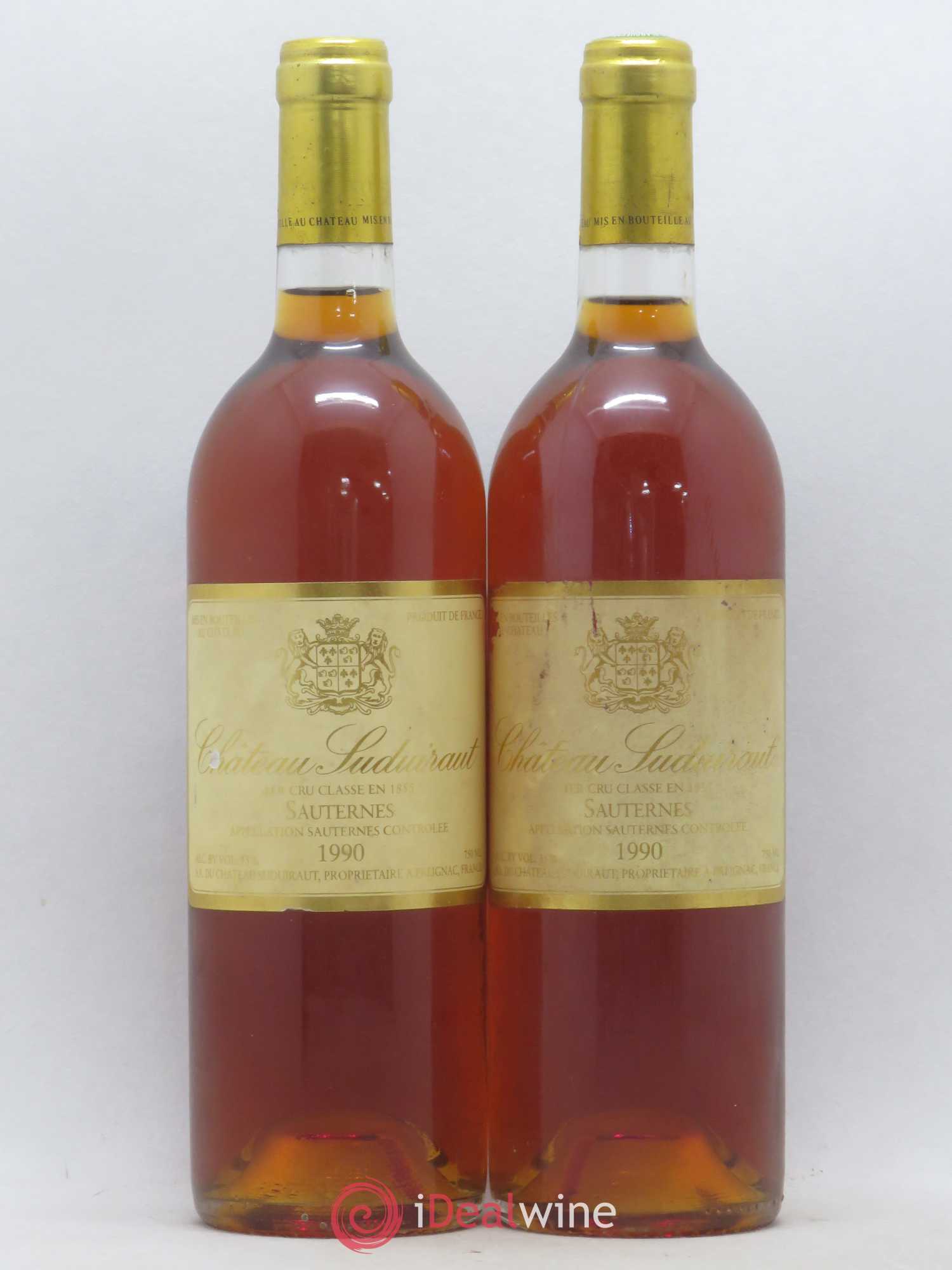 Château Suduiraut 1er Grand Cru Classé 1990 - Lot de 2 bouteilles - 0