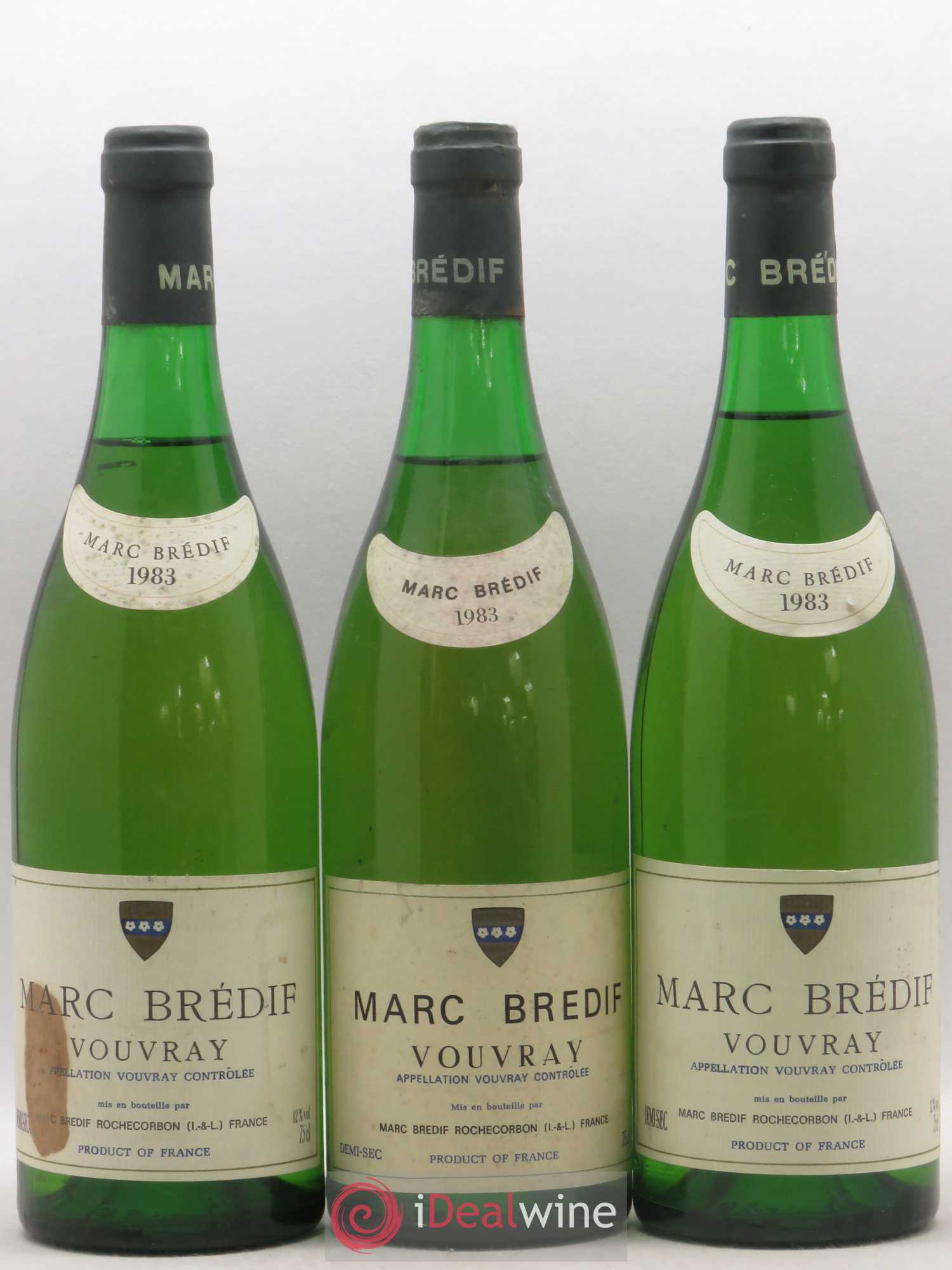 Vouvray Marc Bredif 1983 - Lot de 3 bouteilles - 0